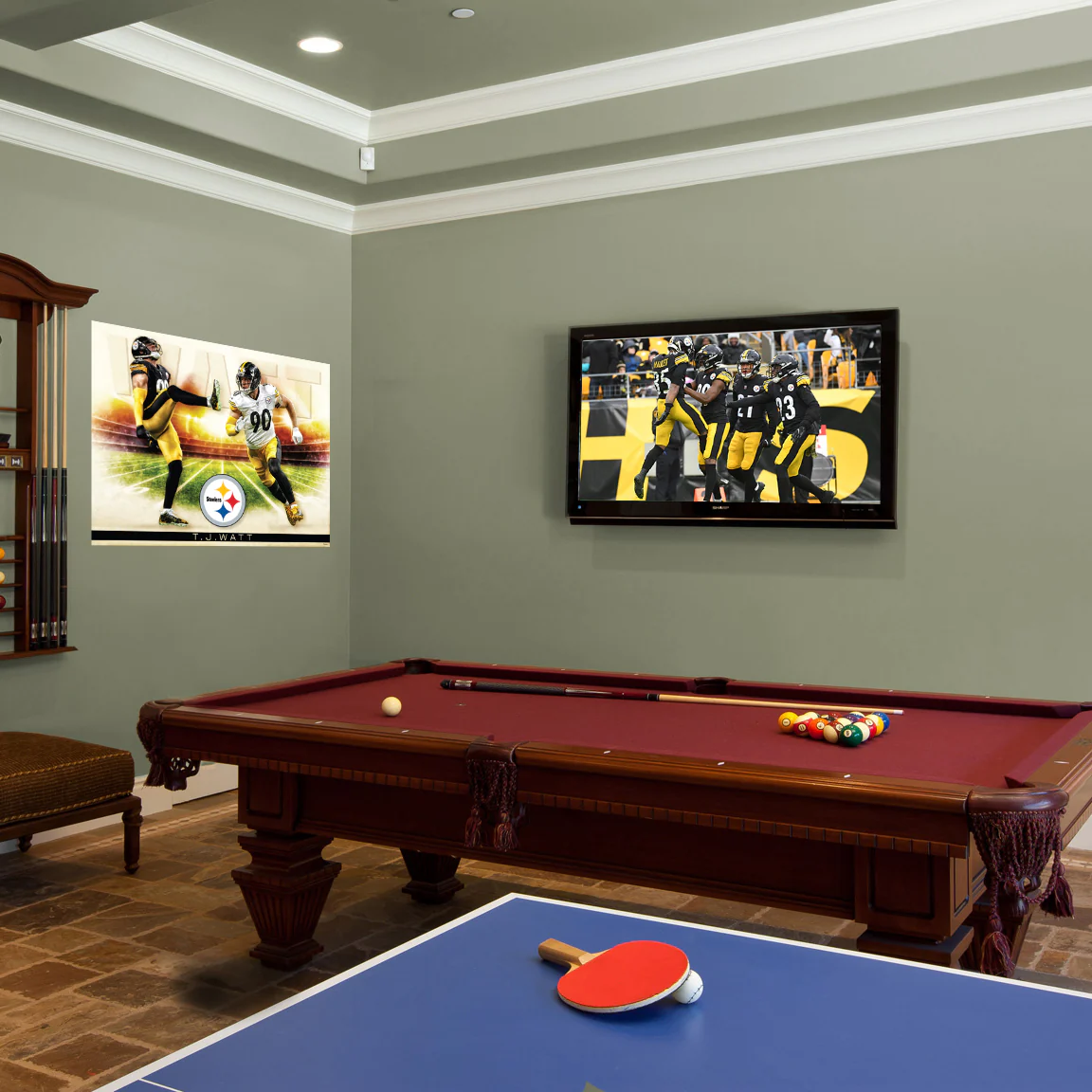 T.J. Watt - Icon Series - Peel & Stick Poster - Official NFL - Pittsburgh Steelers - Reusable Vinyl Wall Decal - Image 3