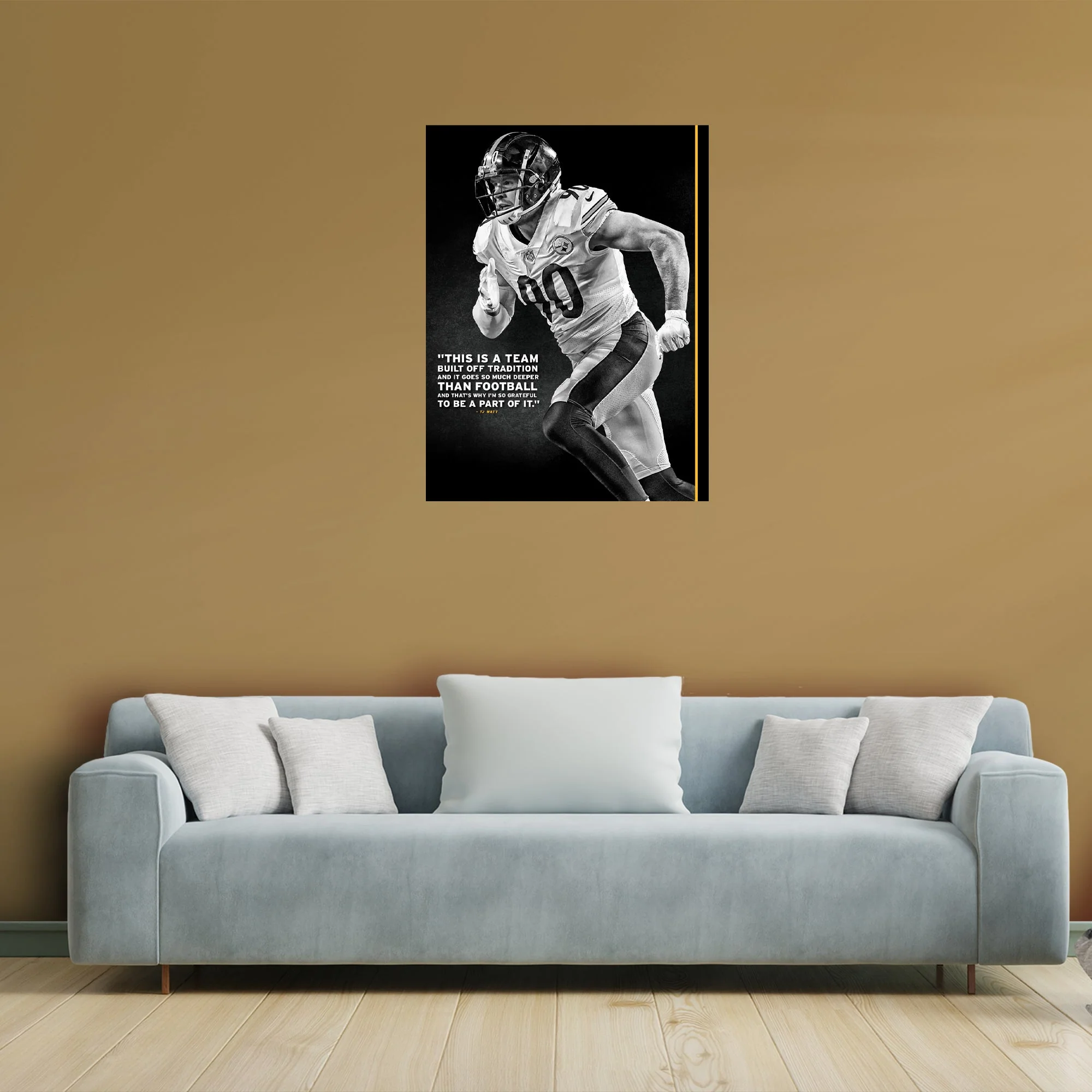 T.J. Watt - Inspirational - Peel & Stick Poster - Official NFL - Pittsburgh Steelers - Reusable Vinyl Wall Decal - Image 5
