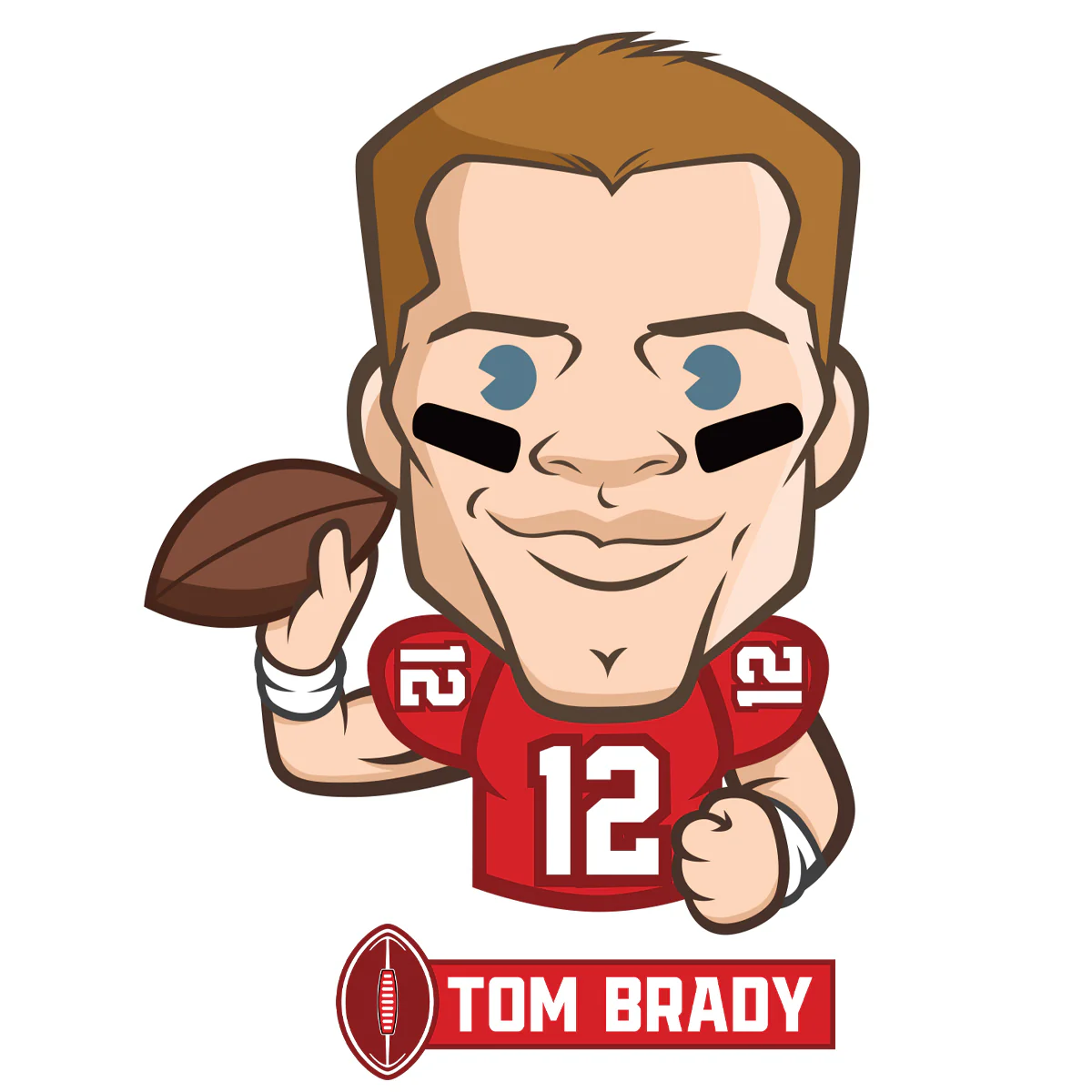 Tom Brady Emoji - RealBig Collection - Official NFLPA - Tampa Bay Buccaneers - Reusable Vinyl Wall Decals - Image 7