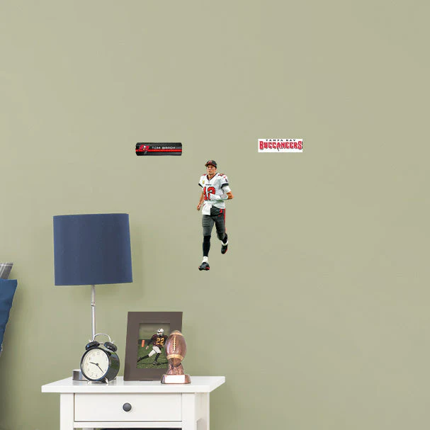 Tom Brady - RealBig Game Face Collection - Official NFL - Tampa Bay Buccaneers - Reusable Vinyl Wall Decals - Image 7