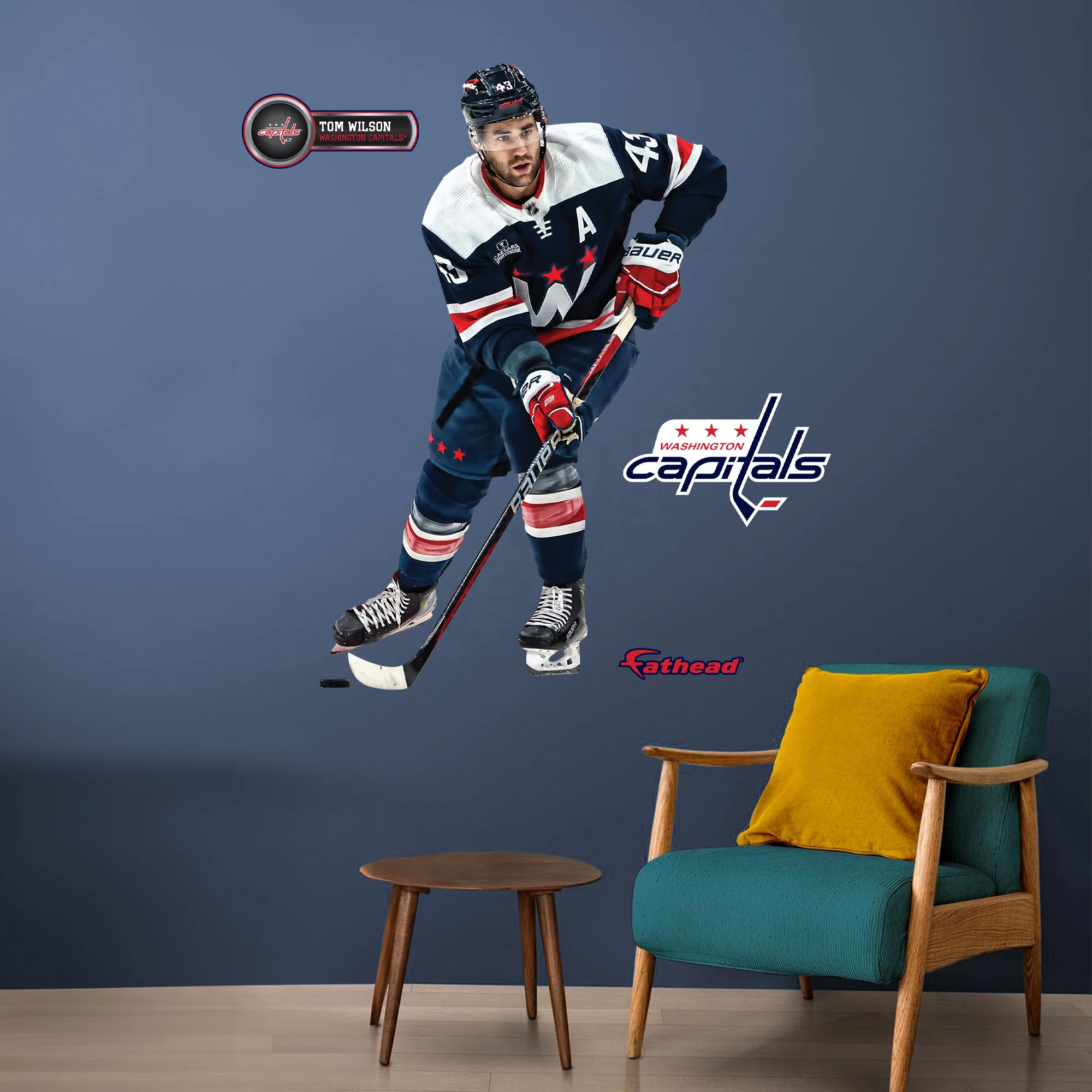 Tom Wilson - RealBig Collection - Official NHL - Washington Capitals - Reusable Vinyl Wall Decals - Image 6