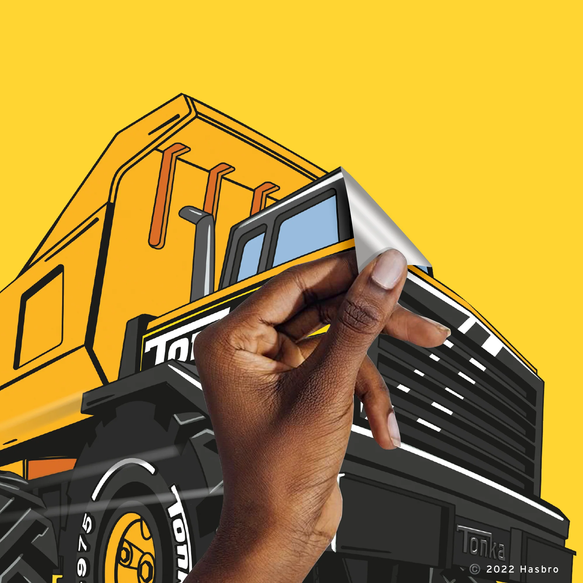 Tonka Trucks - RealBig Angled Trucks Collection - Official Hasbro - Reusable Vinyl Wall Decals - Image 4