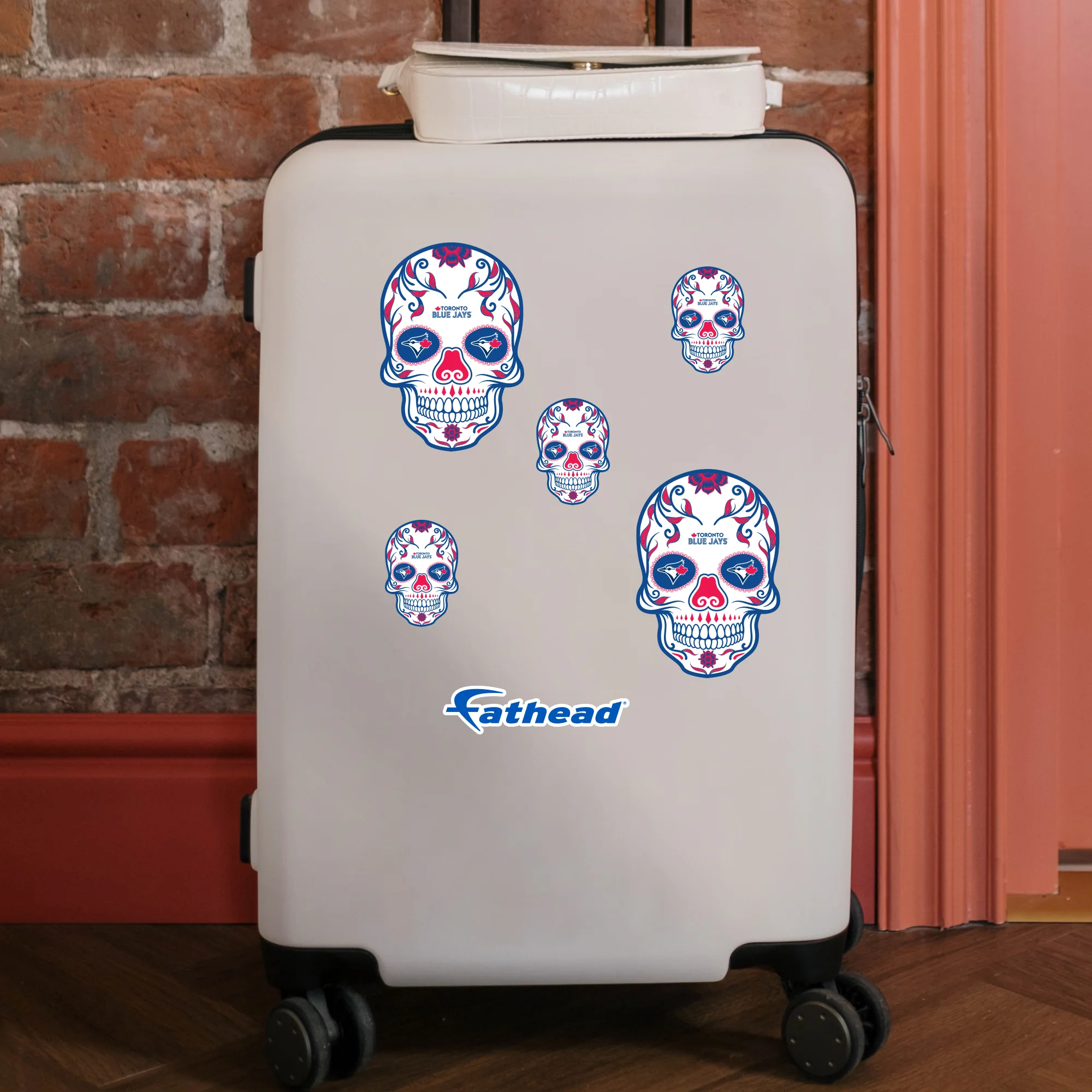 Toronto Blue Jays - 5 Sugar Skull Logo Minis (Mixed Sizes) - Official MLB - Reusable Vinyl Decals - Image 2