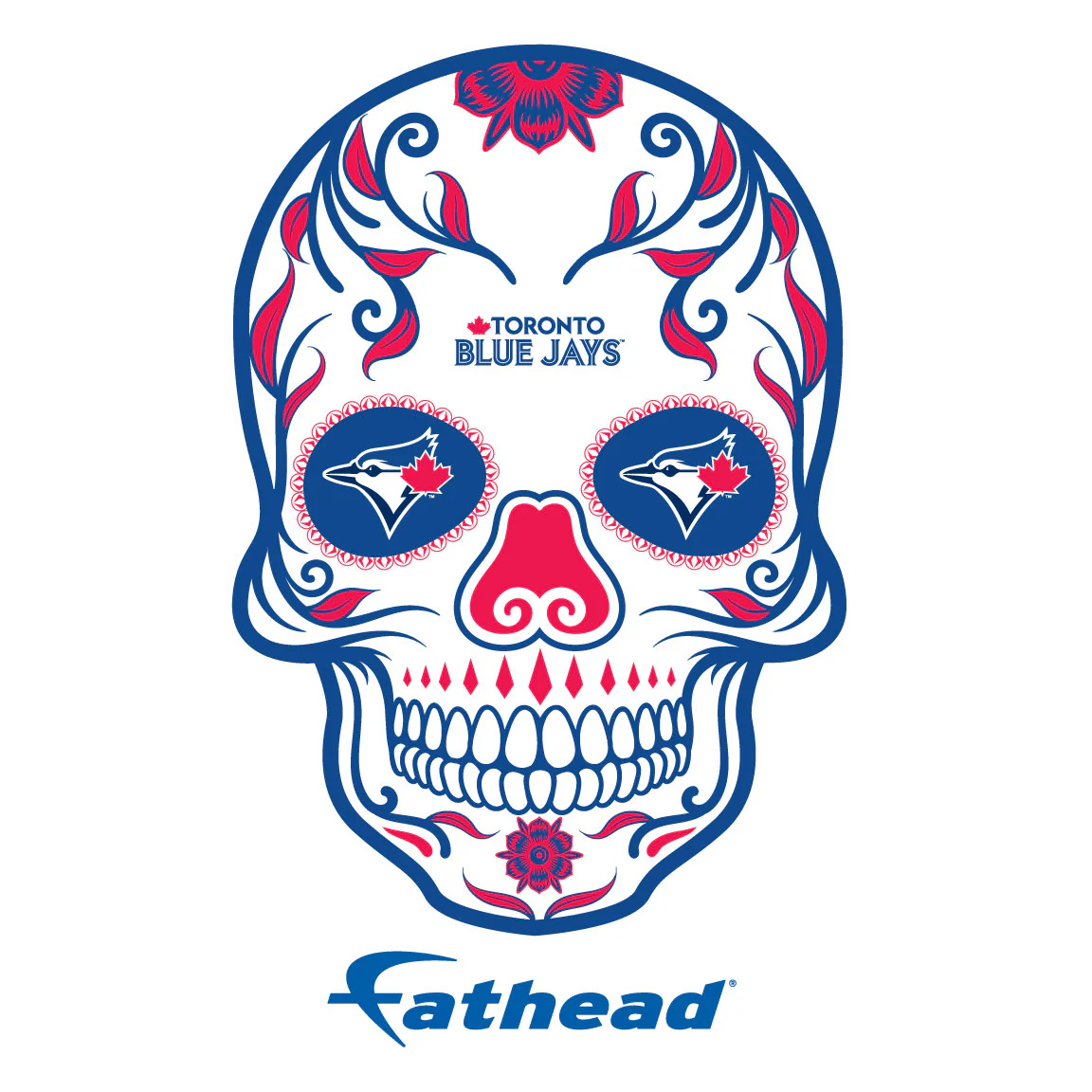 Toronto Blue Jays - 5 Sugar Skull Logo Minis (Mixed Sizes) - Official MLB - Reusable Vinyl Decals - Image 3