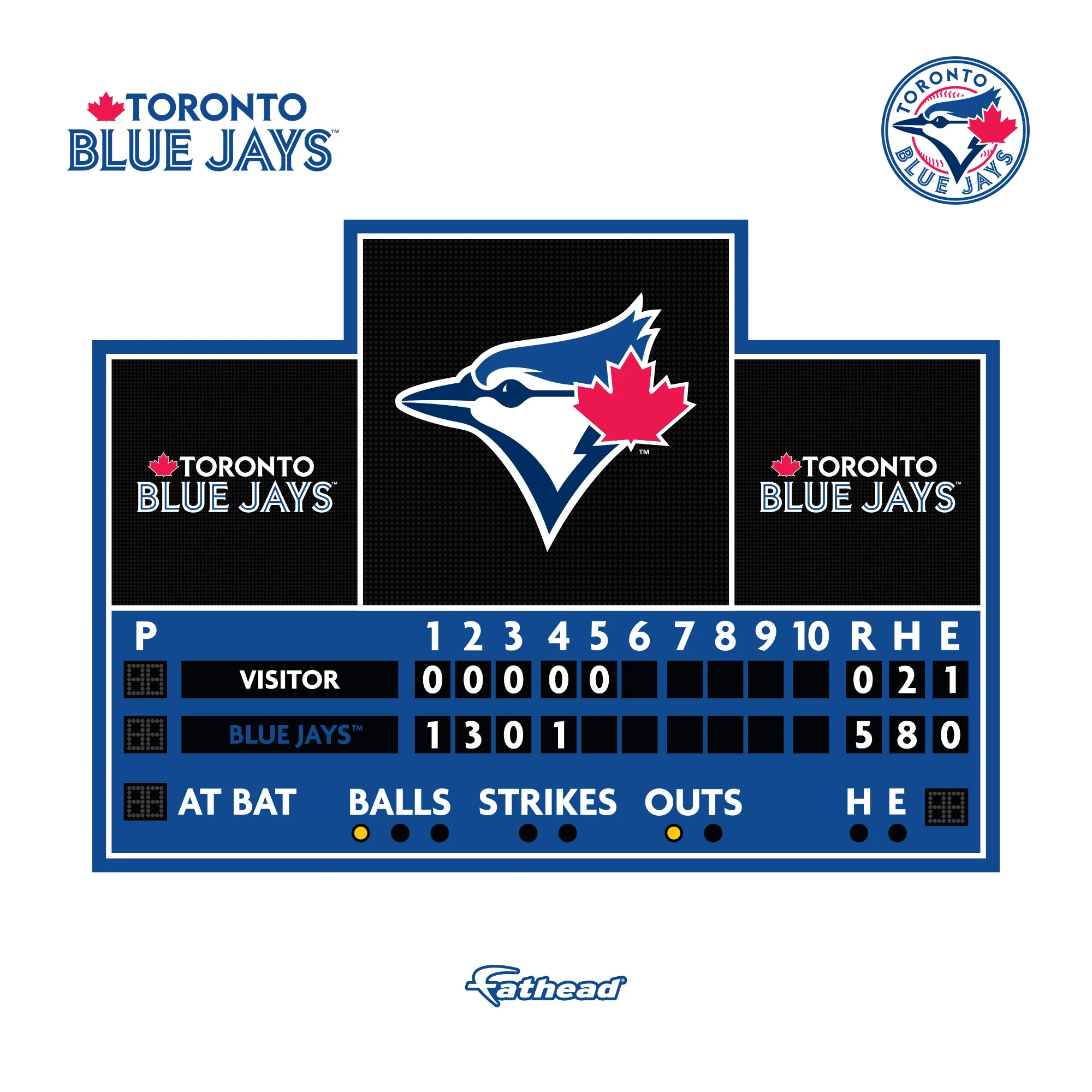 Toronto Blue Jays - RealBig Scoreboard Collection - Official MLB - Reusable Vinyl Wall Decals - Image 6