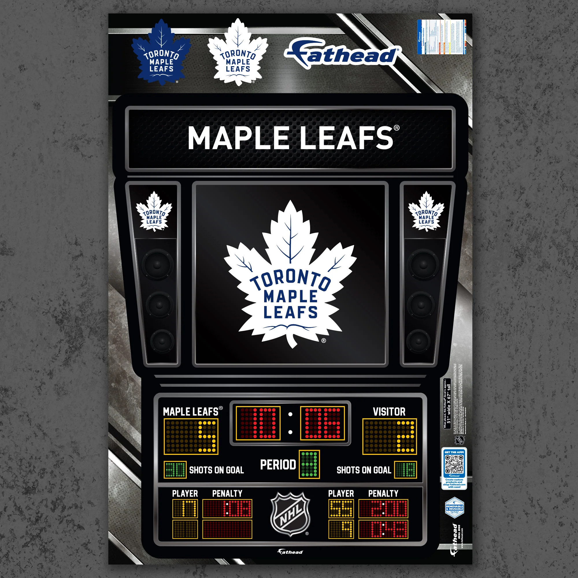 Toronto Maple Leafs - RealBig Scoreboard Collection - Official NHL - Reusable Vinyl Wall Decals - Image 2