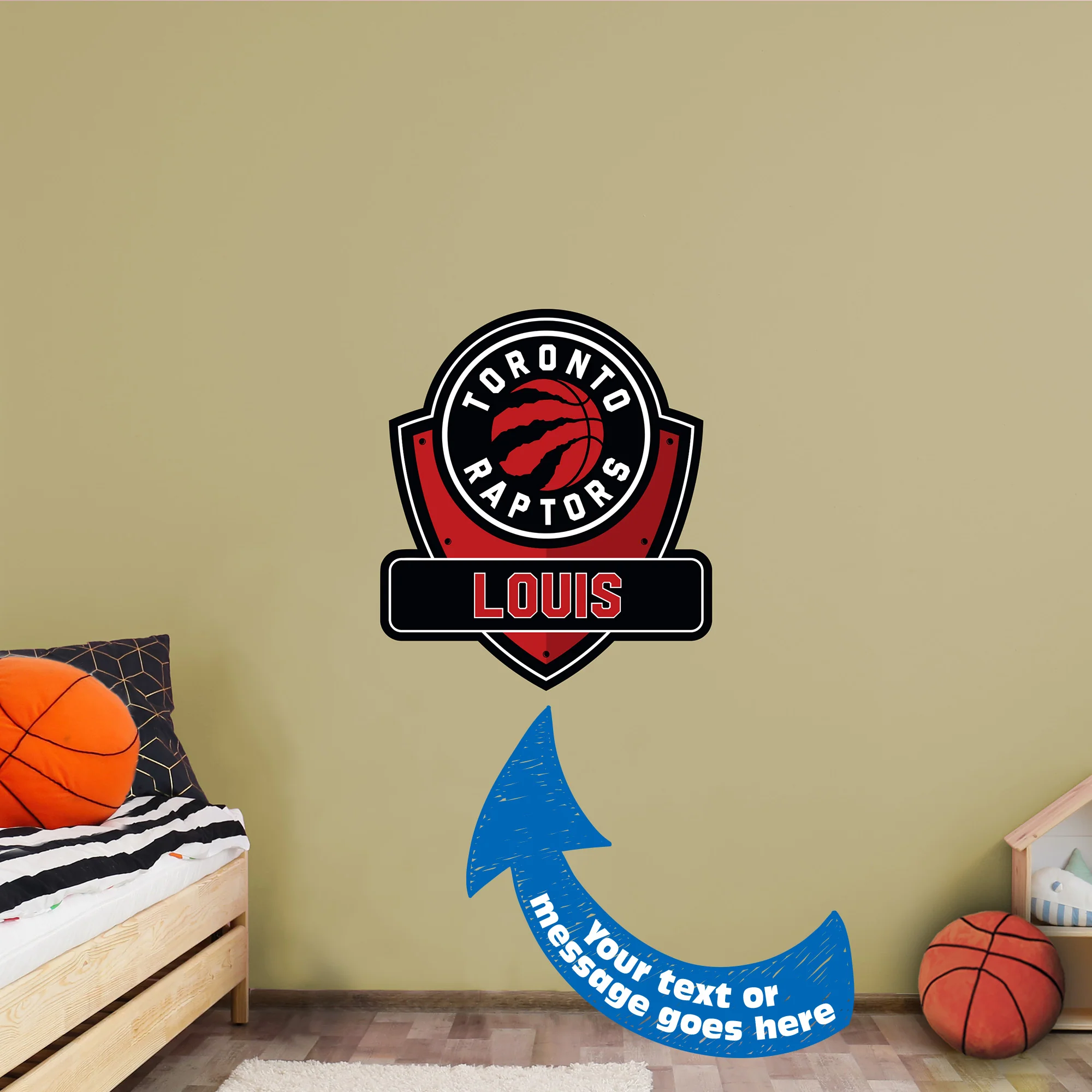 Toronto Raptors - Badge - With Personalized Name - Official NBA - Vinyl Transfer Decal - Image 3