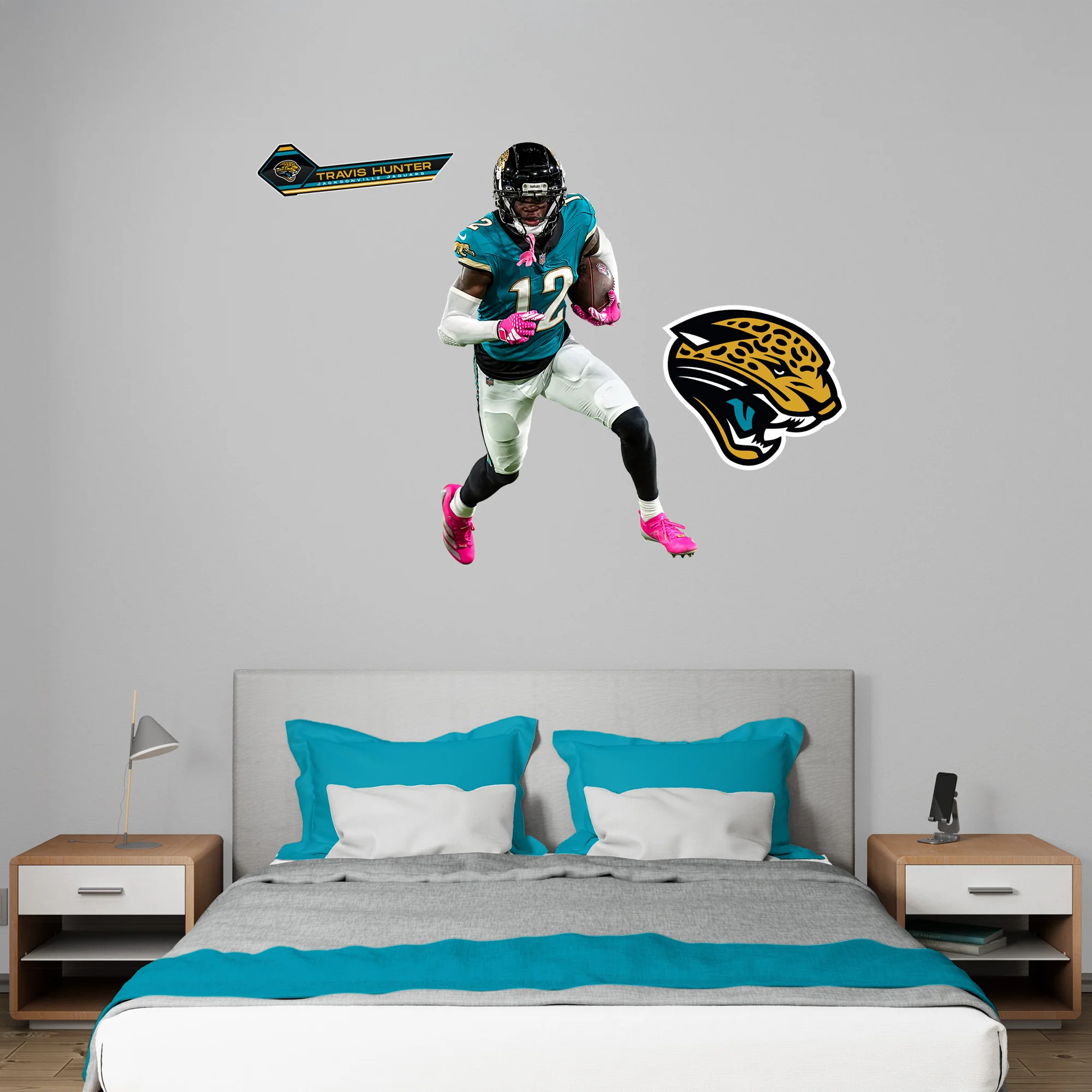 Travis Hunter - RealBig Throwback Collection - Official NFL - Jacksonville Jaguars - Reusable Vinyl Wall Decals - Image 5