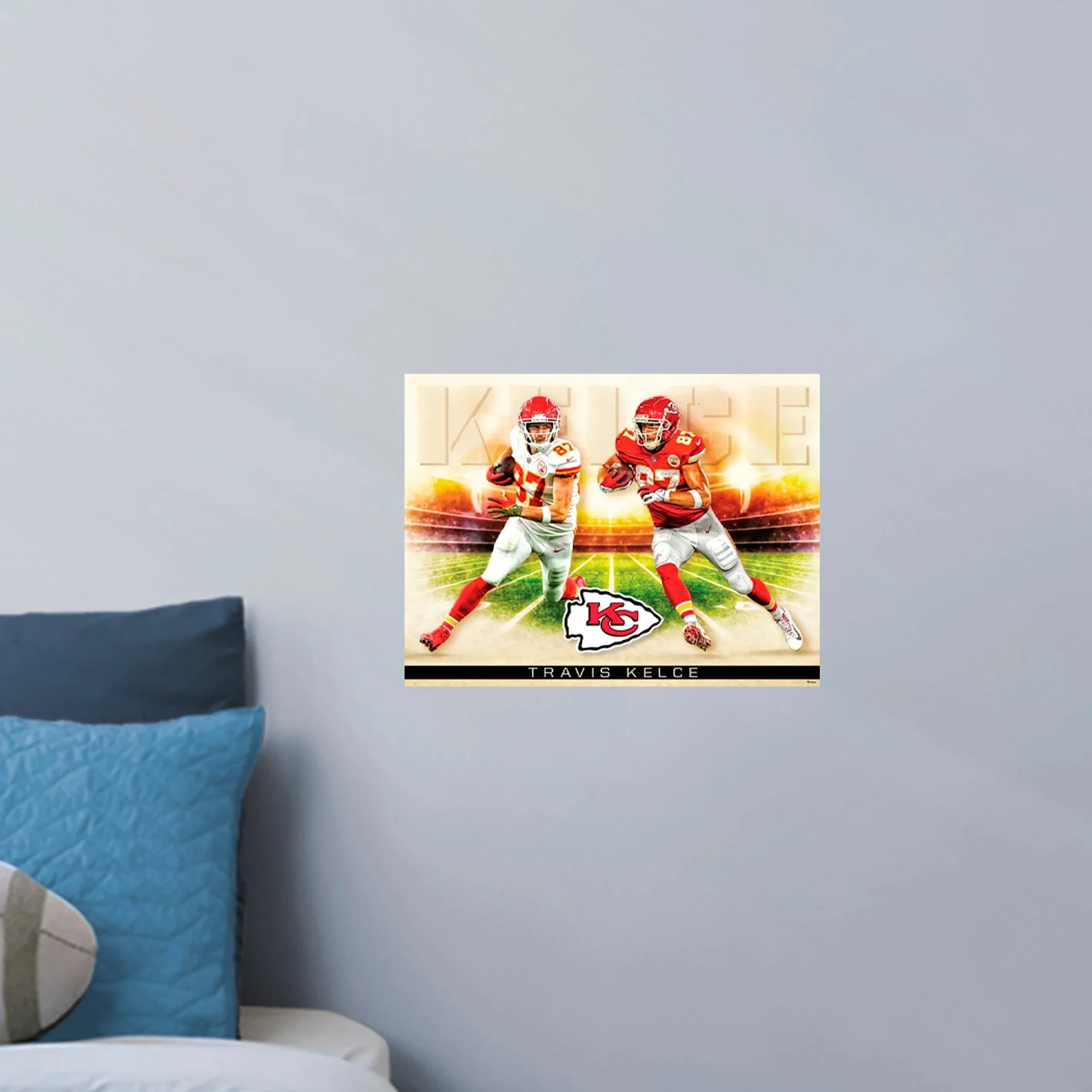 Travis Kelce - Icon Series - Peel & Stick Poster - Official NFL - Kansas City Chiefs - Reusable Vinyl Wall Decal - Image 5