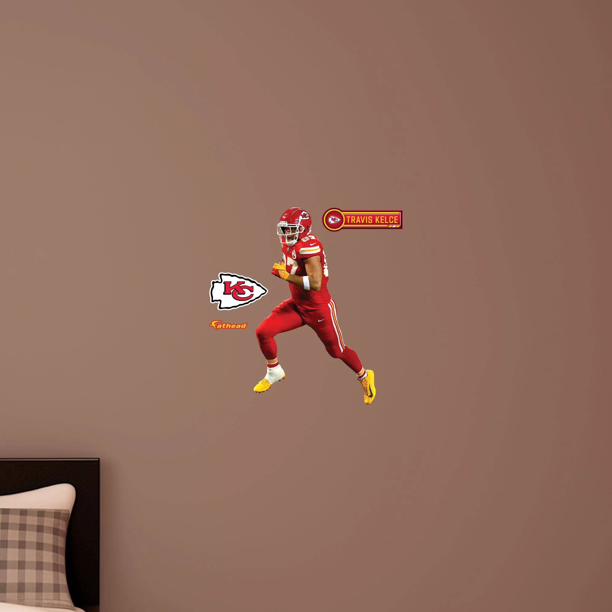 Travis Kelce - RealBig Collection - Official NFL - Kansas City Chiefs - Reusable Vinyl Wall Decals #5 - Image 7