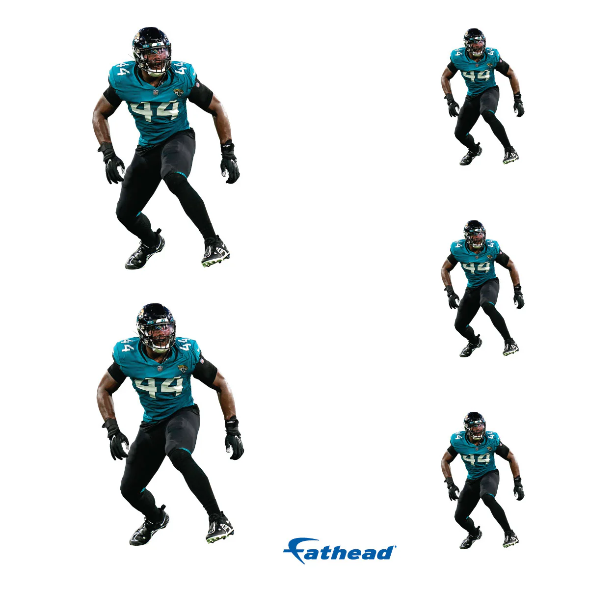 Travon Walker - 5 Minis (Mixed Sizes) - Official NFL - Jacksonville Jaguars - Reusable Vinyl Decals - Image 3