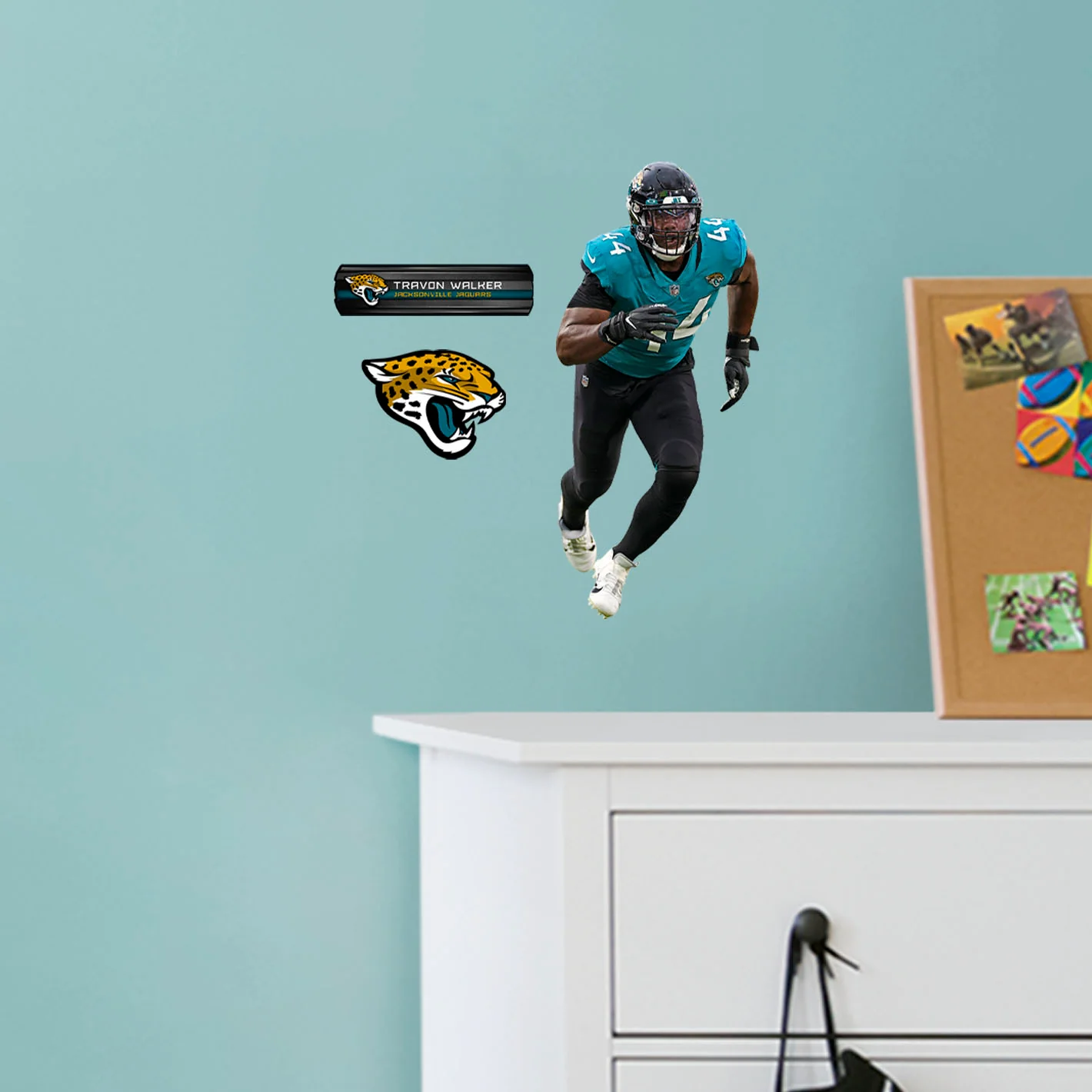 Travon Walker - RealBig Collection - Official NFL - Jacksonville Jaguars - Reusable Vinyl Wall Decals - Image 5