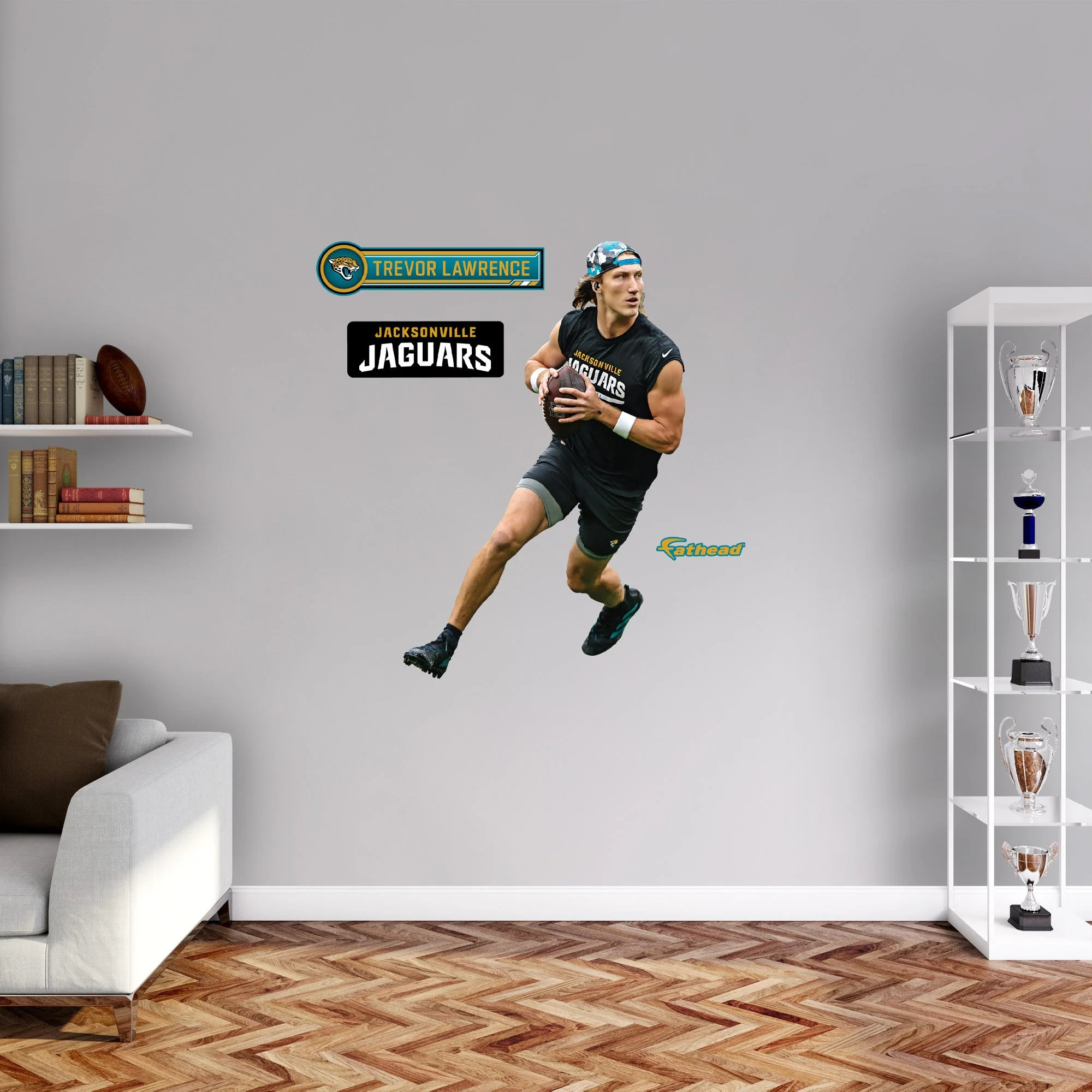 Trevor Lawrence - RealBig Warmups Collection - Official NFL - Jacksonville Jaguars - Reusable Vinyl Wall Decals - Image 6