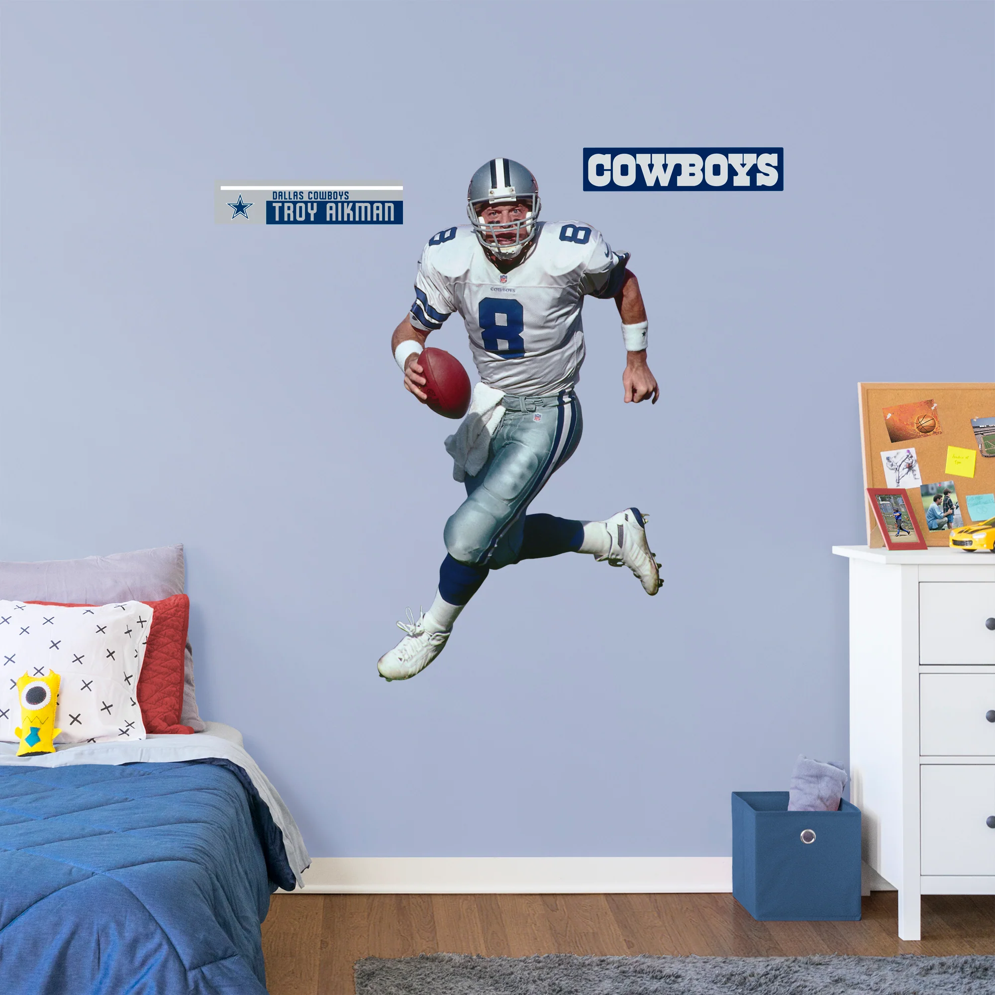 Troy Aikman - RealBig Legend Collection - Official NFL - Dallas Cowboys - Reusable Vinyl Wall Decals - Image 2