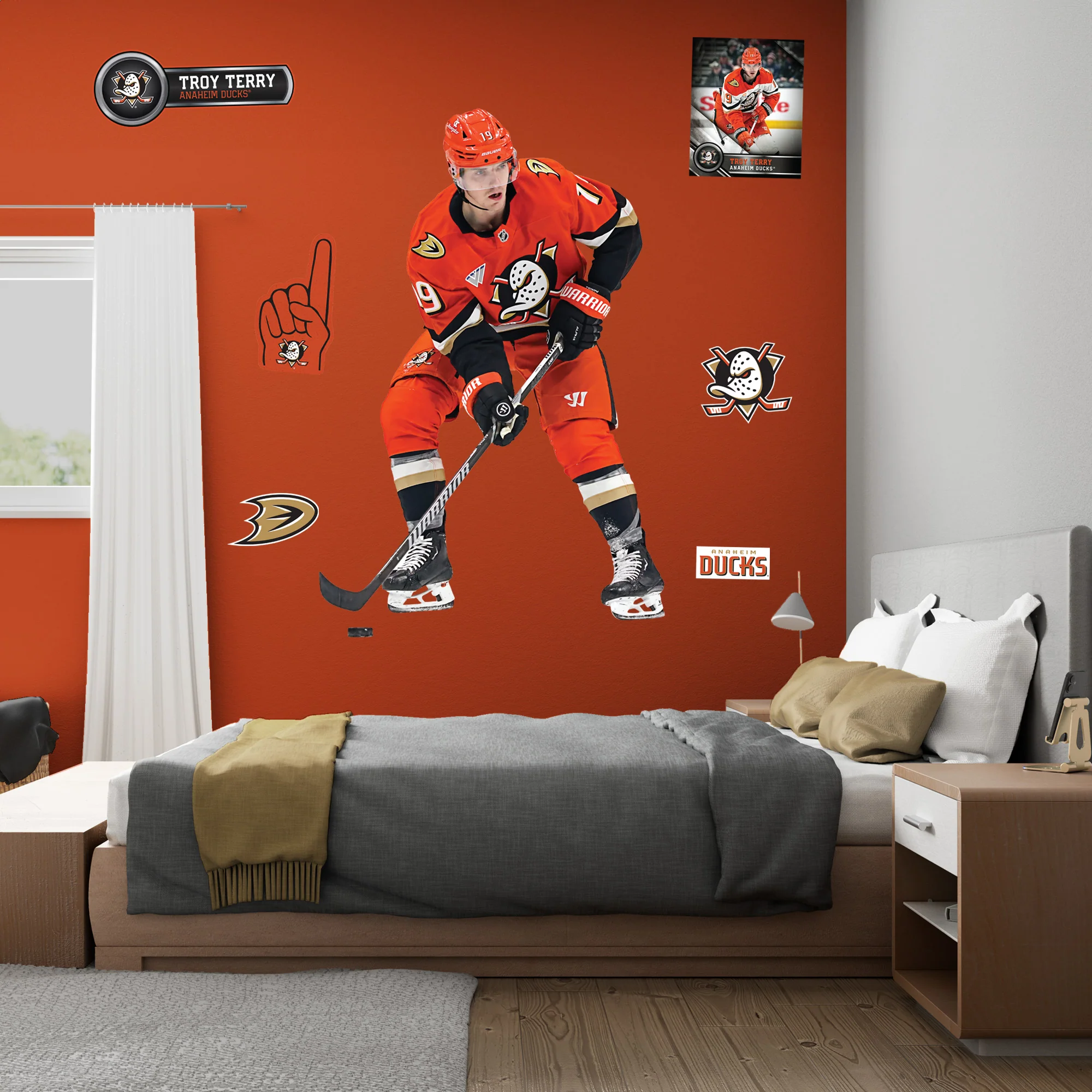 Troy Terry - RealBig Collection - Official NHL - Anaheim Ducks - Reusable Vinyl Wall Decals - Image 3