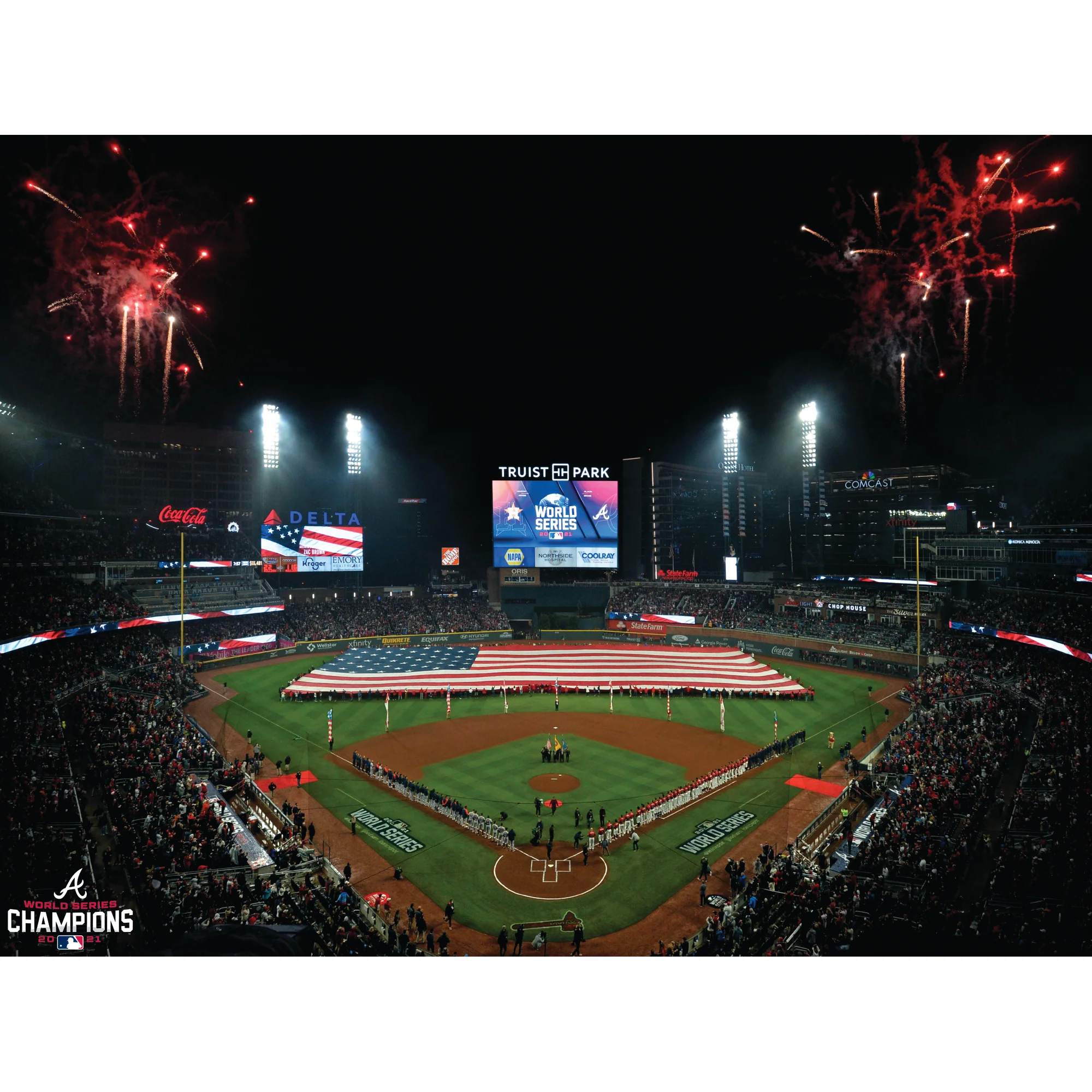 Truist Park 2021 World Series - Stadium Poster - Peel & Stick Poster - Official MLB - Atlanta Braves - Reusable Vinyl Wall Decal