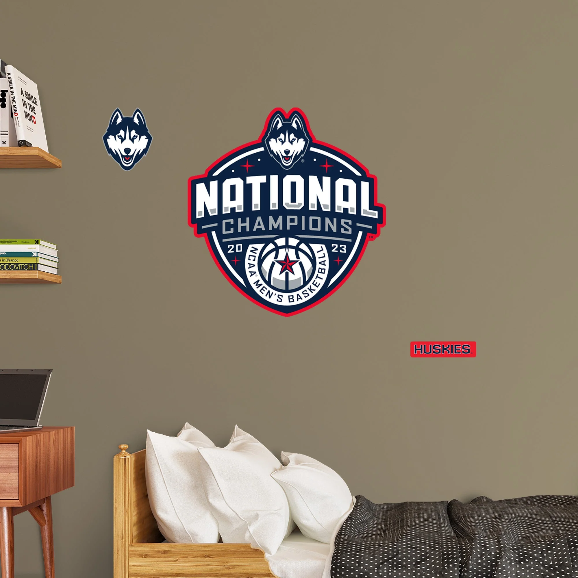 UConn Huskies - RealBig 2023 Basketball Champions Logo Collection - Official NCAA - Reusable Vinyl Wall Decals - Image 4