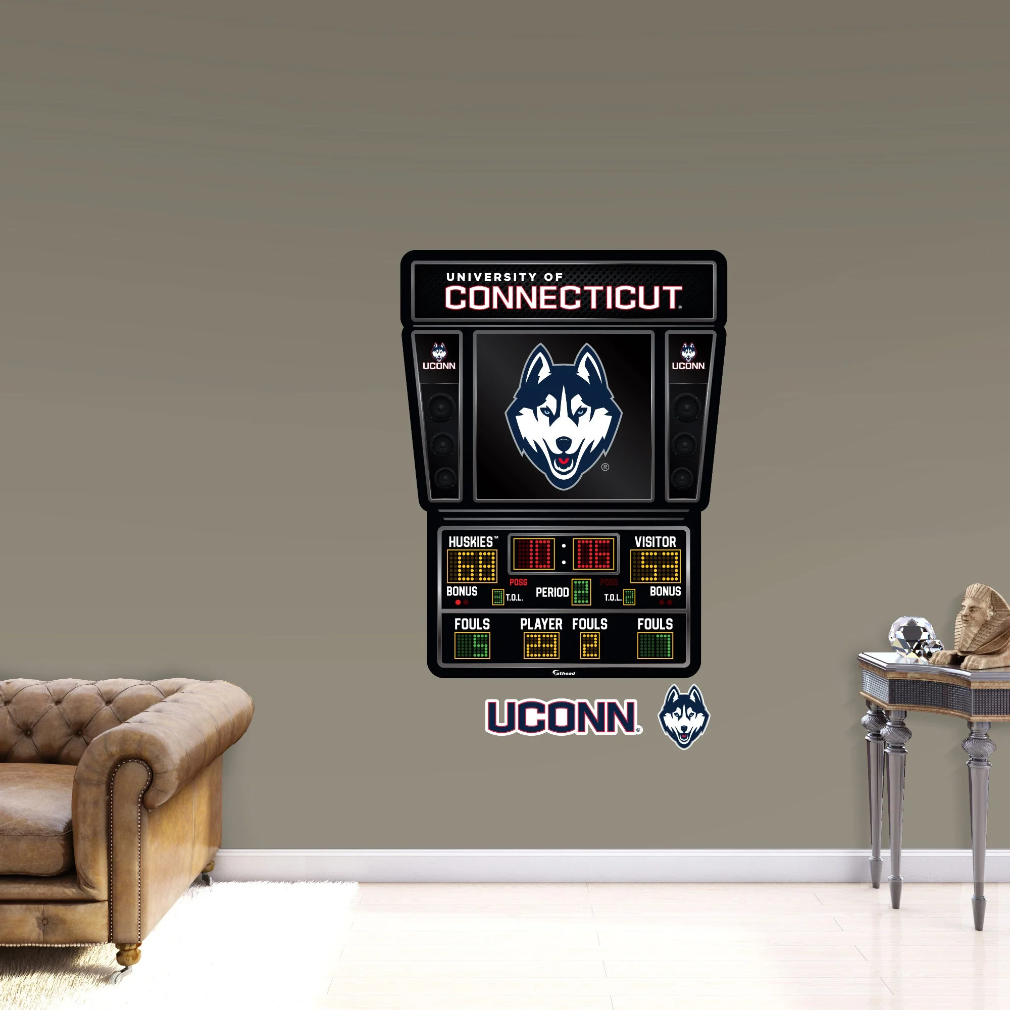 UConn Huskies - RealBig Basketball Scoreboard Collection - Official NCAA - UConn Huskies - Reusable Vinyl Wall Decals - Image 5