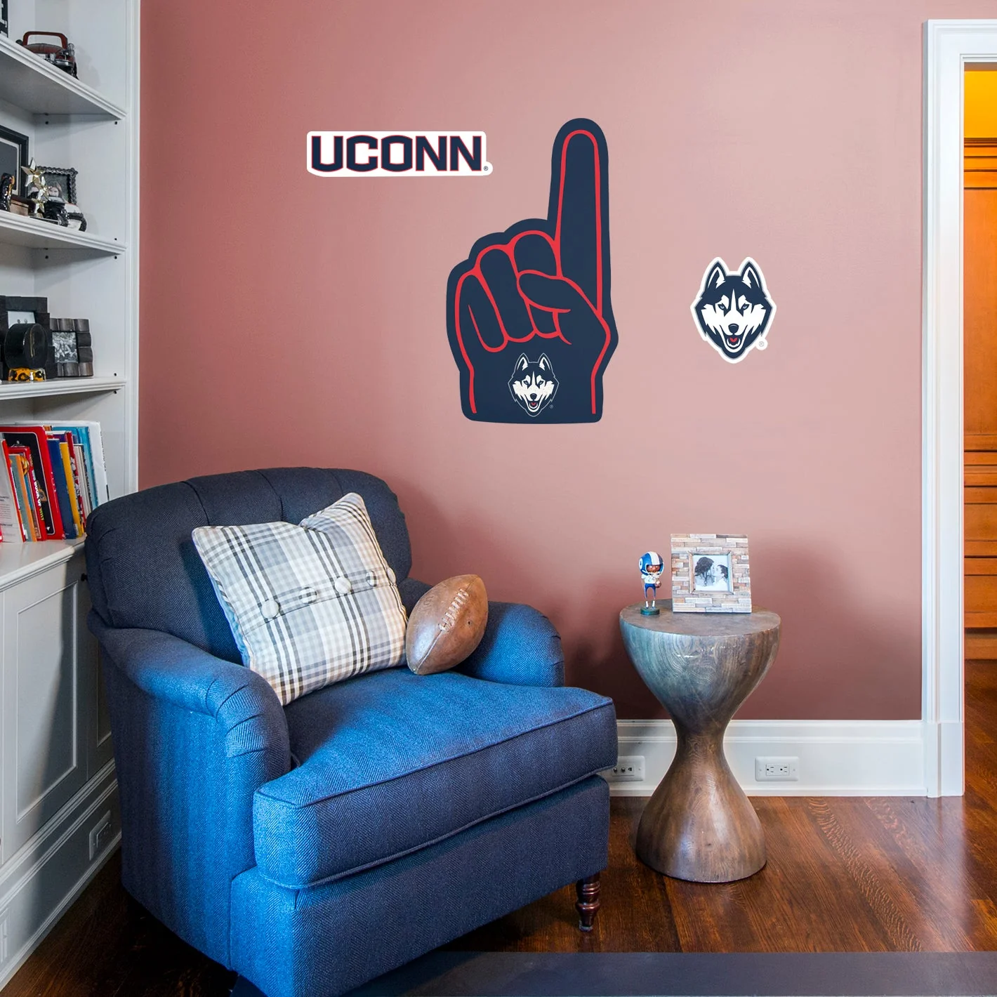 UConn Huskies - RealBig Foam Finger Collection - Official NCAA - Reusable Vinyl Wall Decals - Image 10