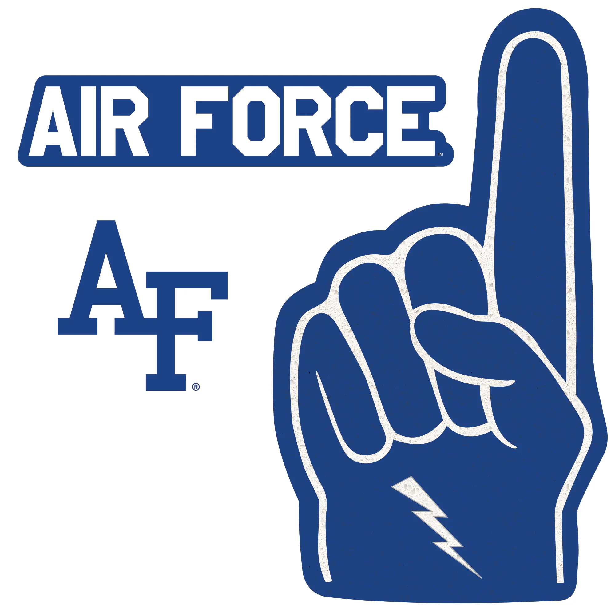 US Air Force Academy Falcons - RealBig Foam Finger Collection - Official NCAA - Reusable Vinyl Wall Decals - Image 4