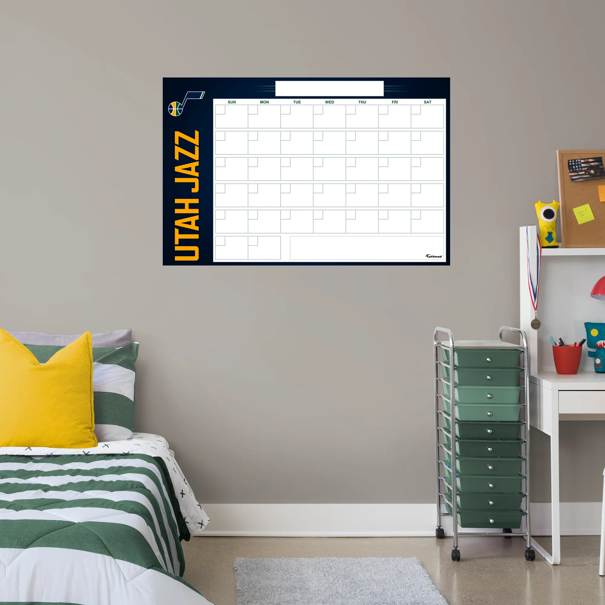 Utah Jazz - Dry Erase Calendar - Official NBA - Reusable Vinyl Wall Decal #1