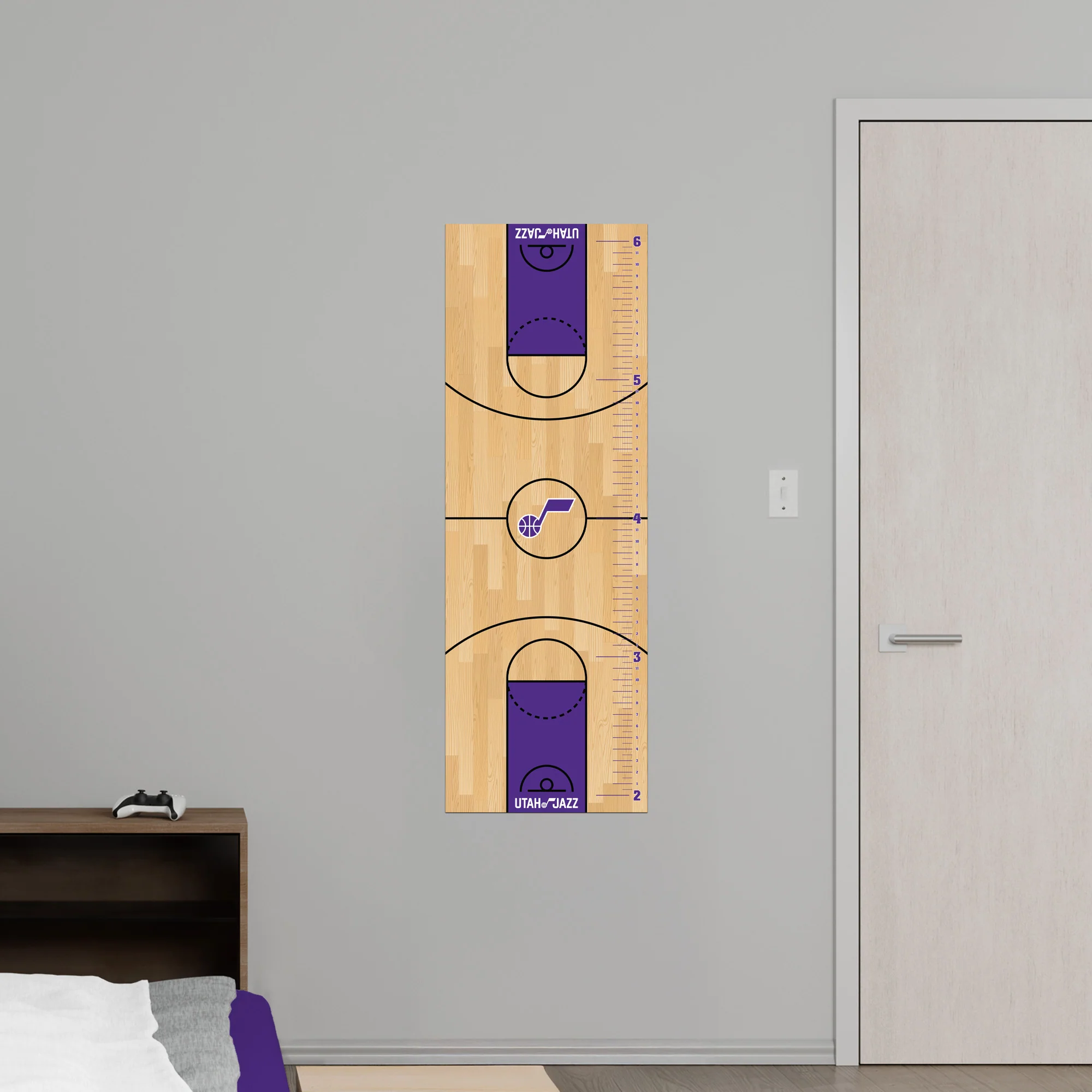 Utah Jazz - Growth Chart - Official NBA - Reusable Vinyl Wall Decal - Image 3