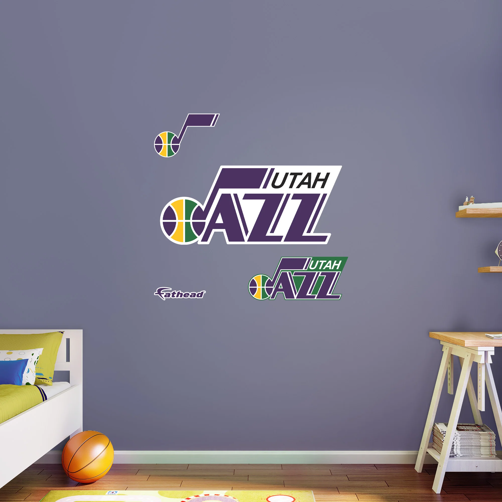 Utah Jazz - RealBig Classic Logo Collection - Official NBA - Reusable Vinyl Wall Decals - Image 5