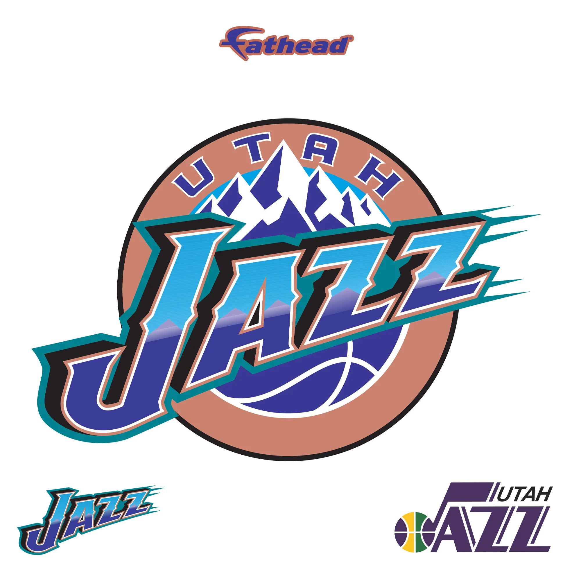 Utah Jazz - RealBig Mountains Classic Logo Collection - Official NBA - Reusable Vinyl Wall Decals - Image 8