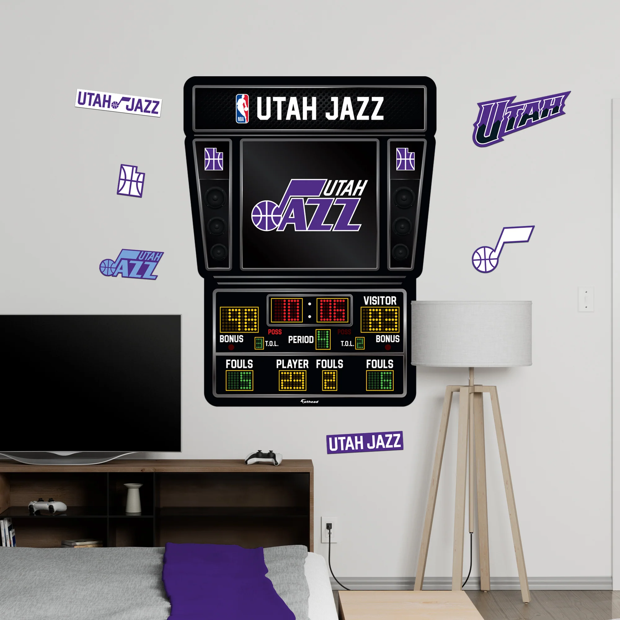 Utah Jazz - RealBig Scoreboard Collection - Official NBA - Reusable Vinyl Wall Decals