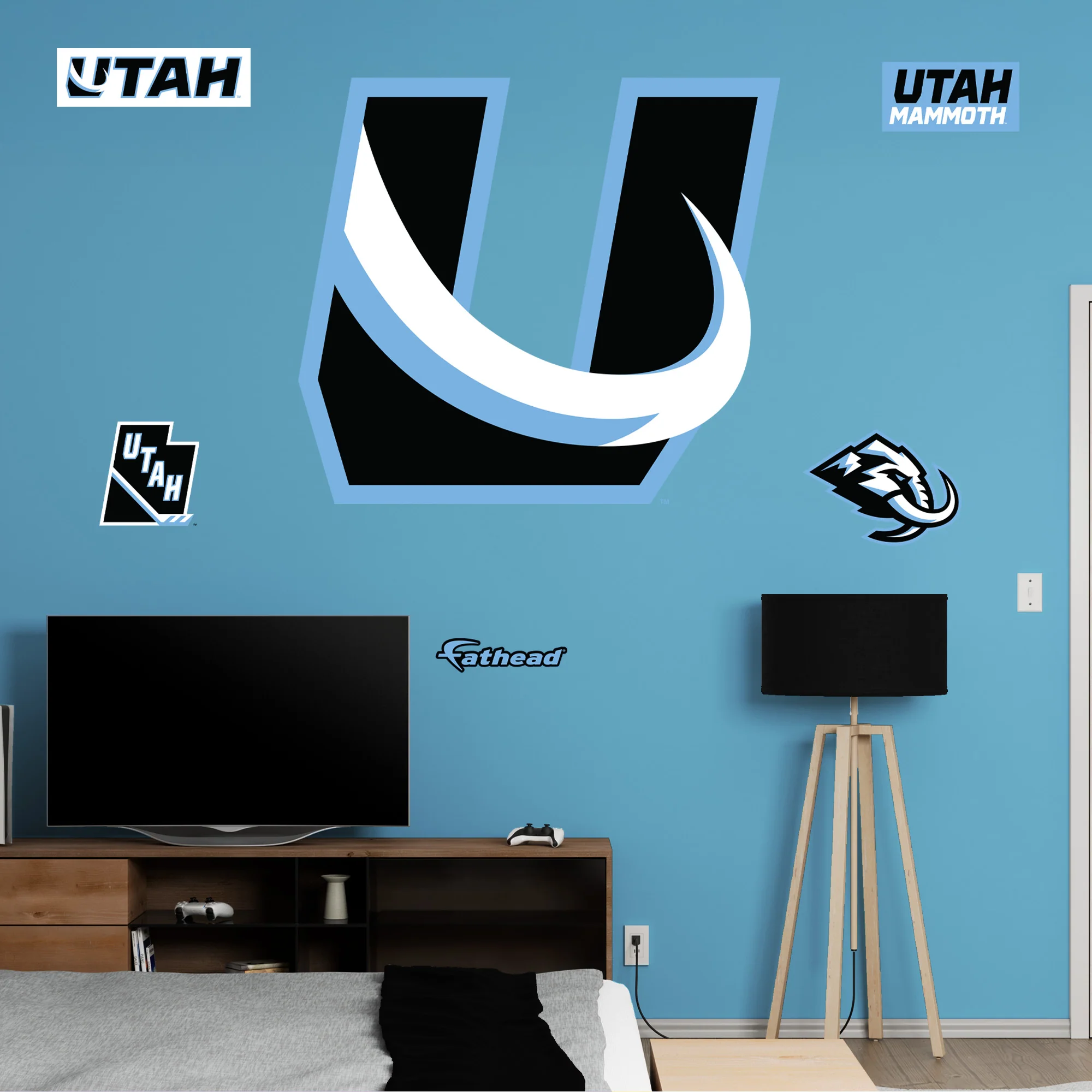 Utah Mammoth - RealBig U Tusk Logo Collection - Official NHL - Reusable Vinyl Wall Decals - Image 3
