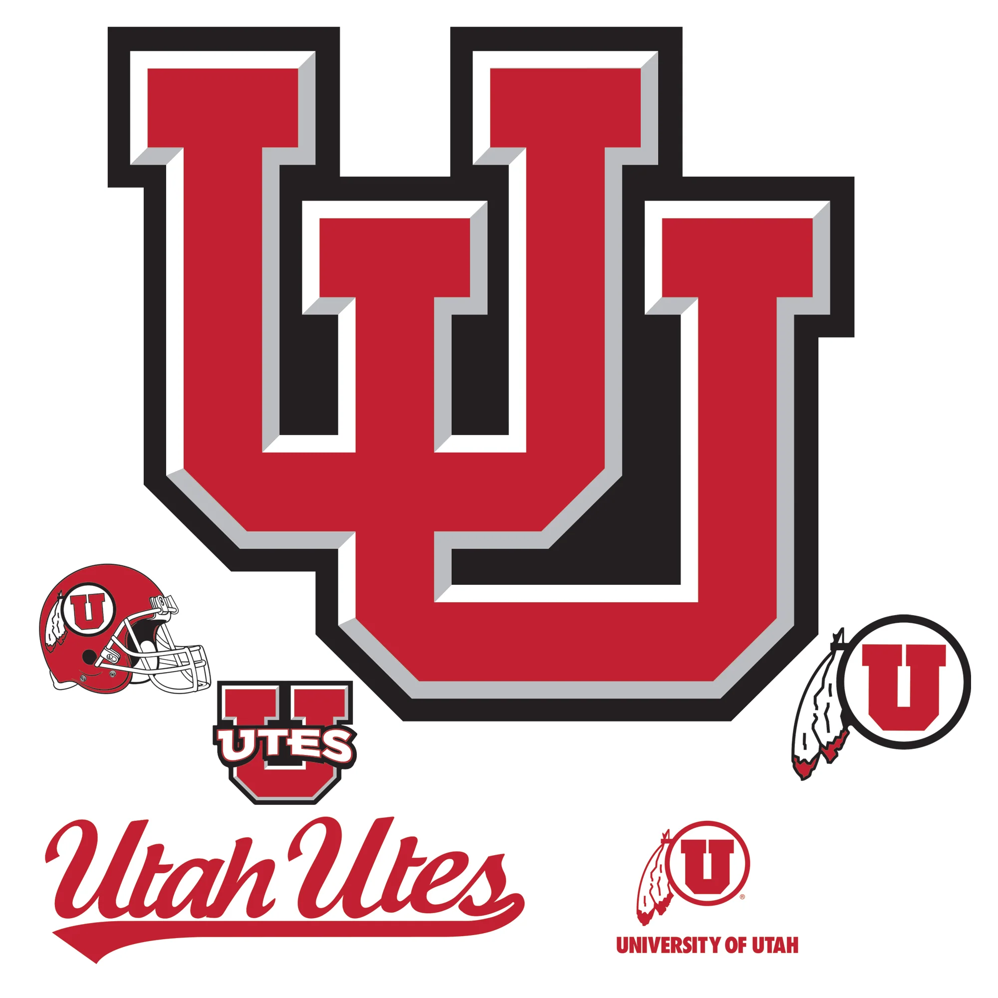 Utah Utes - RealBig Logo Collection - Official NCAA - Reusable Vinyl Wall Decals - Image 2