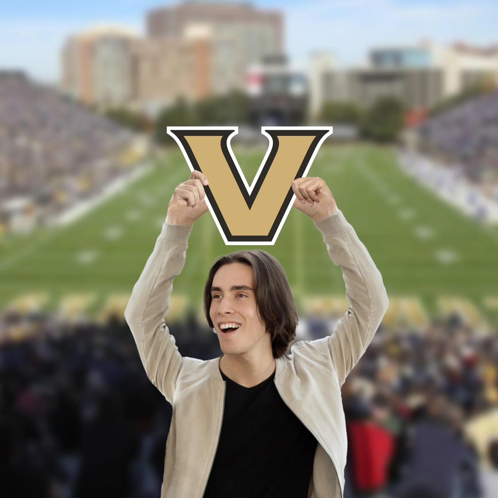 Vanderbilt Commodores Logo - Big Head - Official NCAA - Foam Core Cutout - Image 4