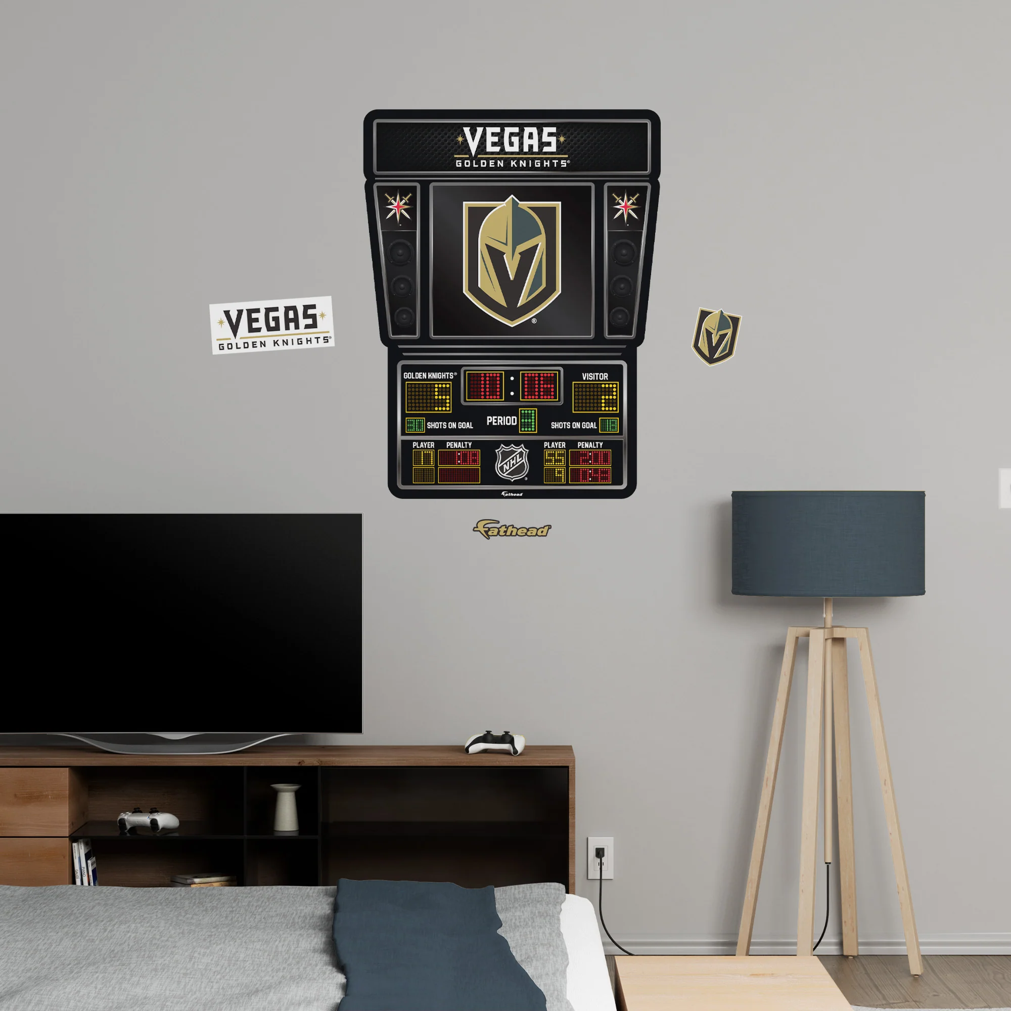 Vegas Golden Knights - RealBig Scoreboard Collection - Official NHL - Reusable Vinyl Wall Decals - Image 4