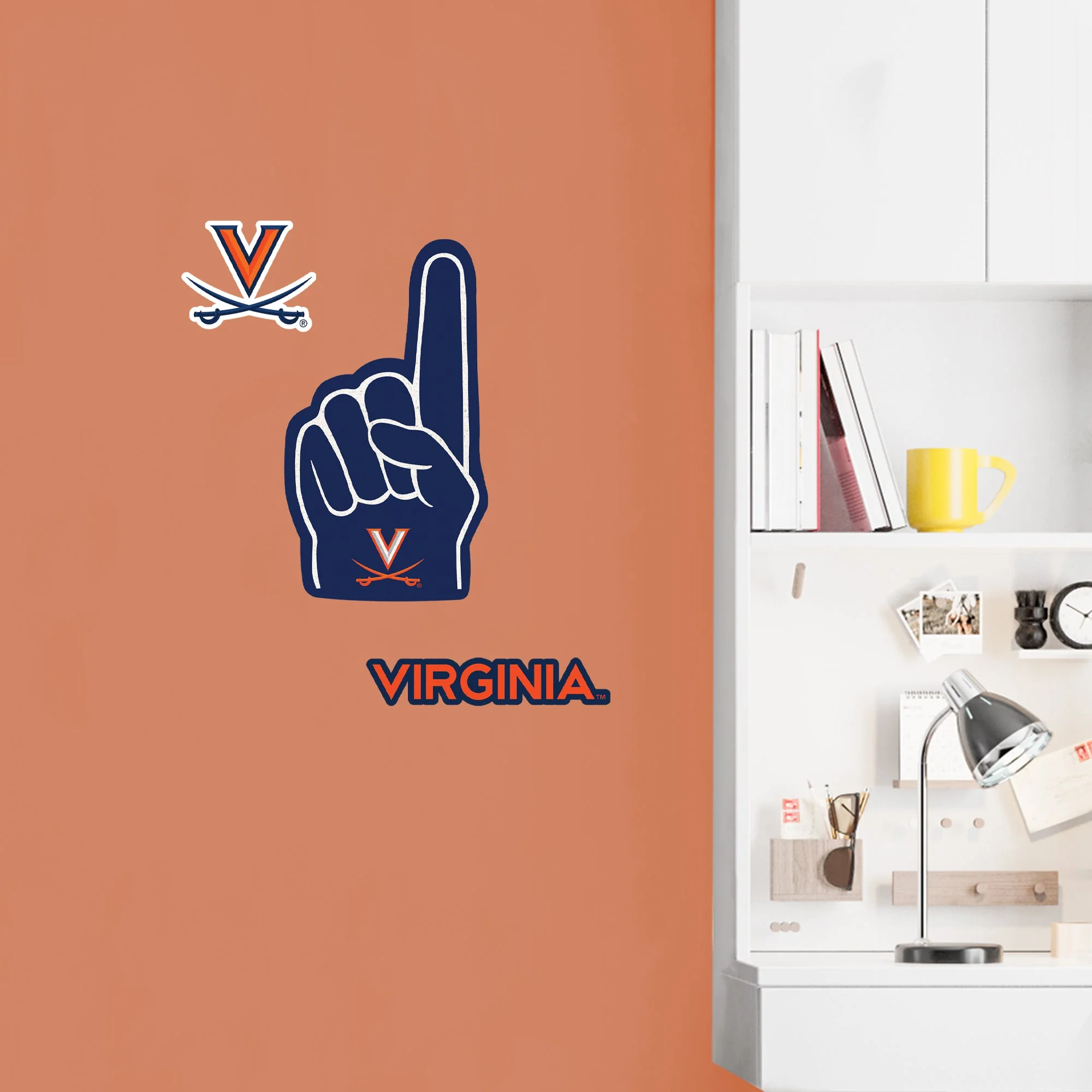 Virginia Cavaliers - RealBig Foam Finger Collection - Official NCAA - Reusable Vinyl Wall Decals - Image 11