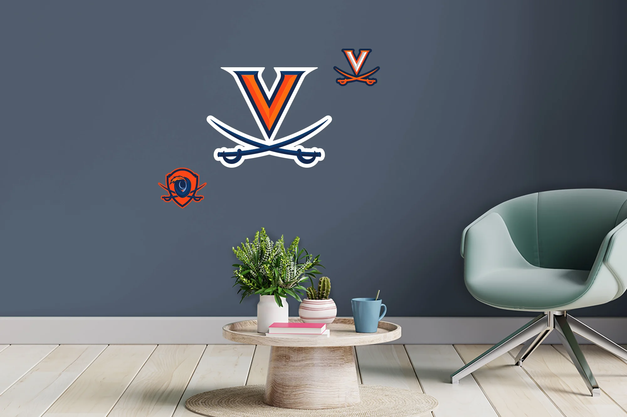 Virginia Cavaliers - RealBig Logo Collection - Official NCAA - Reusable Vinyl Wall Decals - Image 2