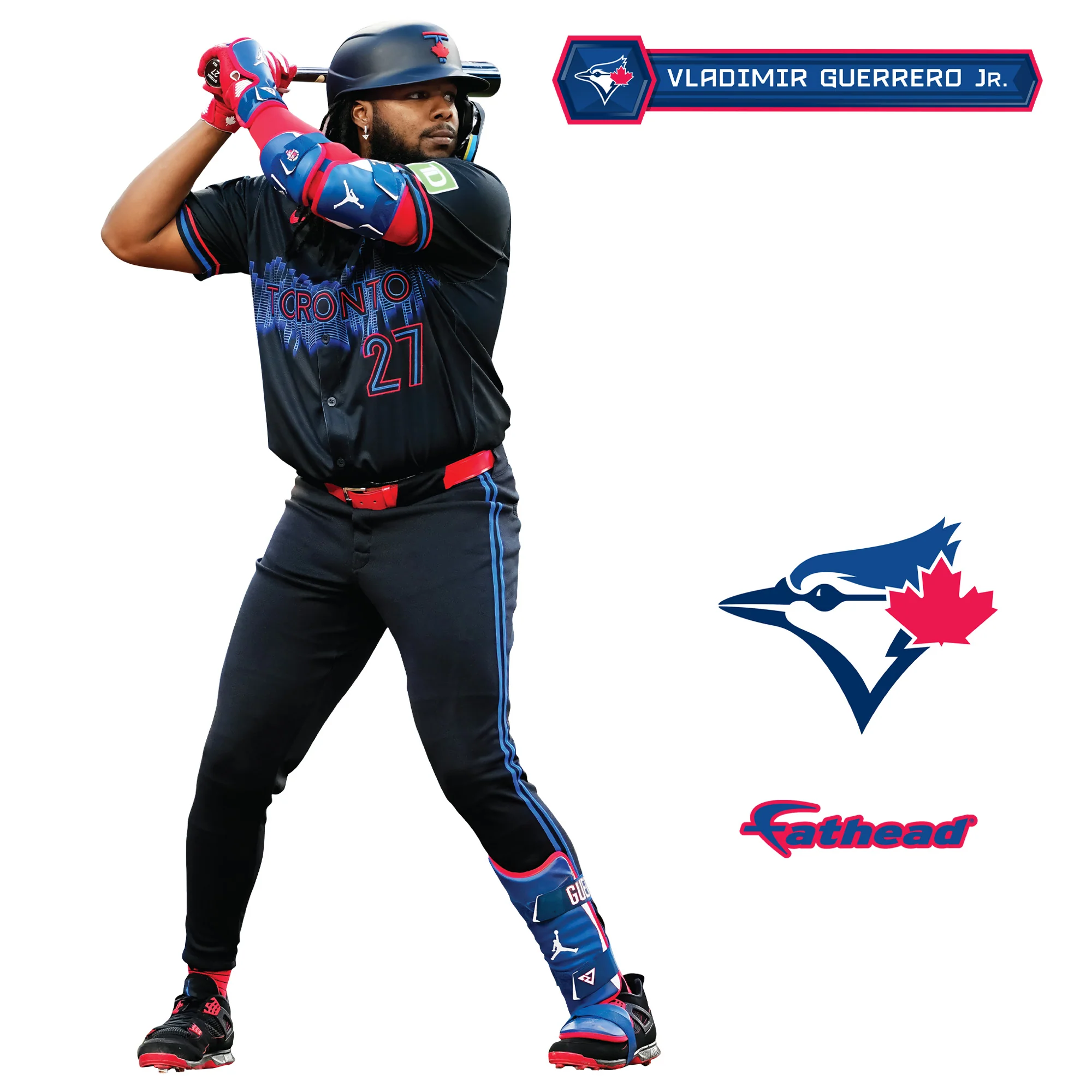 Vladimir Guerrero Jr. - RealBig City Connect Collection - Official MLB - Toronto Blue Jays - Reusable Vinyl Wall Decals - Image 6