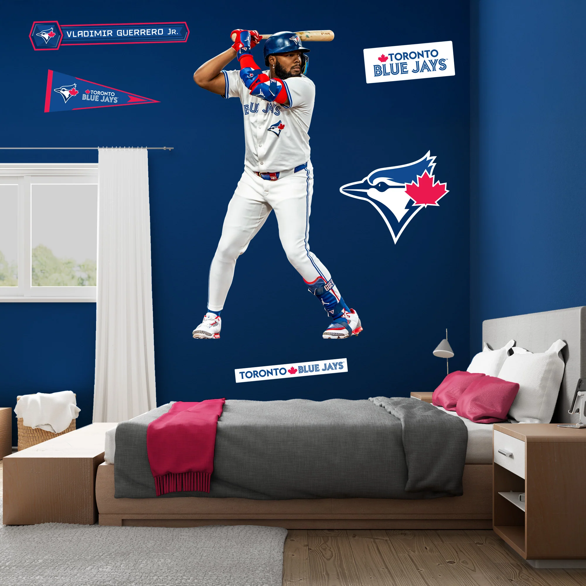 Vladimir Guerrero Jr. - RealBig Collection - Official MLB - Toronto Blue Jays - Reusable Vinyl Wall Decals - Image 3