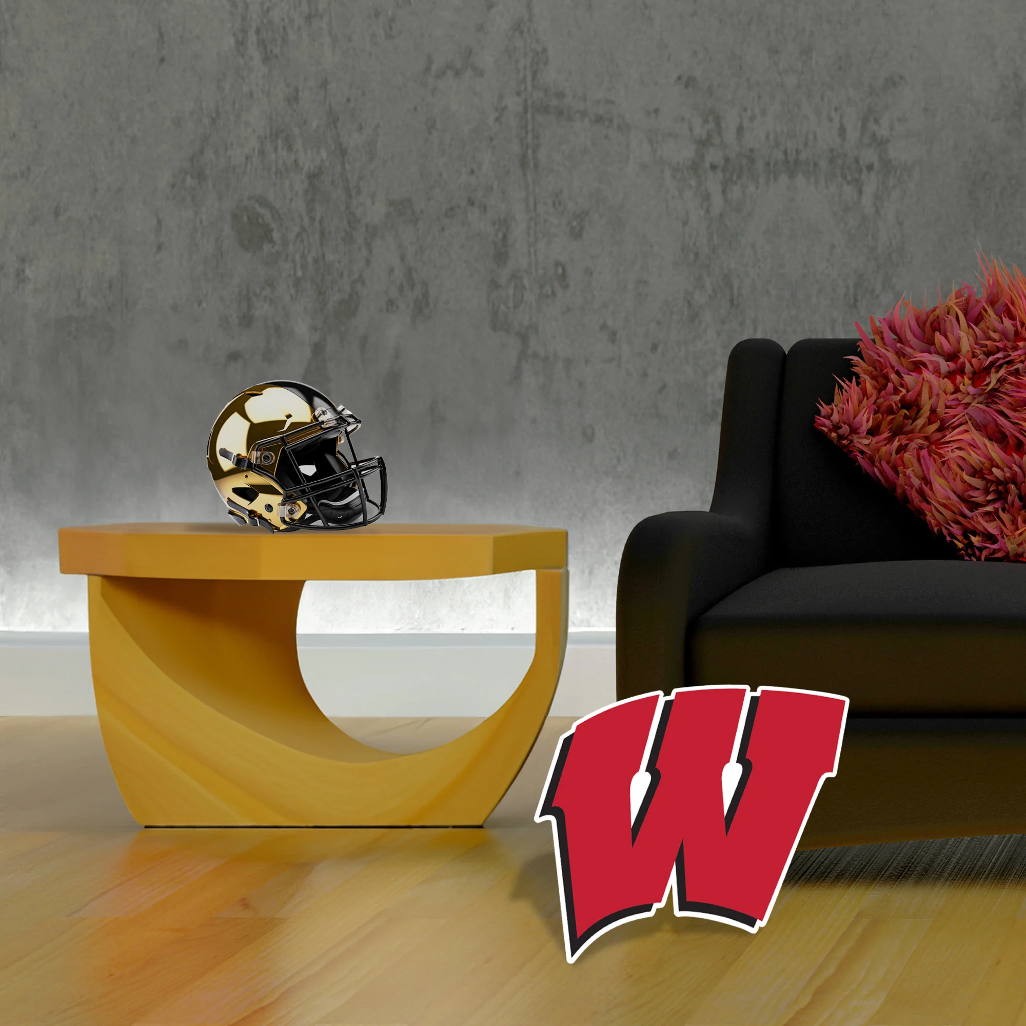 W Foamcore Logo - Big Head - Official NCAA - Wisconsin Badgers - Foam Core Cutout - Image 3