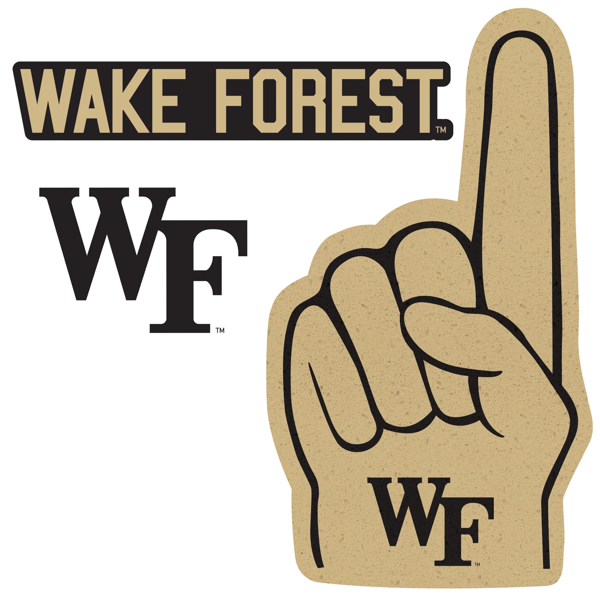 Wake Forest Demon Deacons - RealBig Foam Finger Collection - Official NCAA - Reusable Vinyl Wall Decals - Image 4