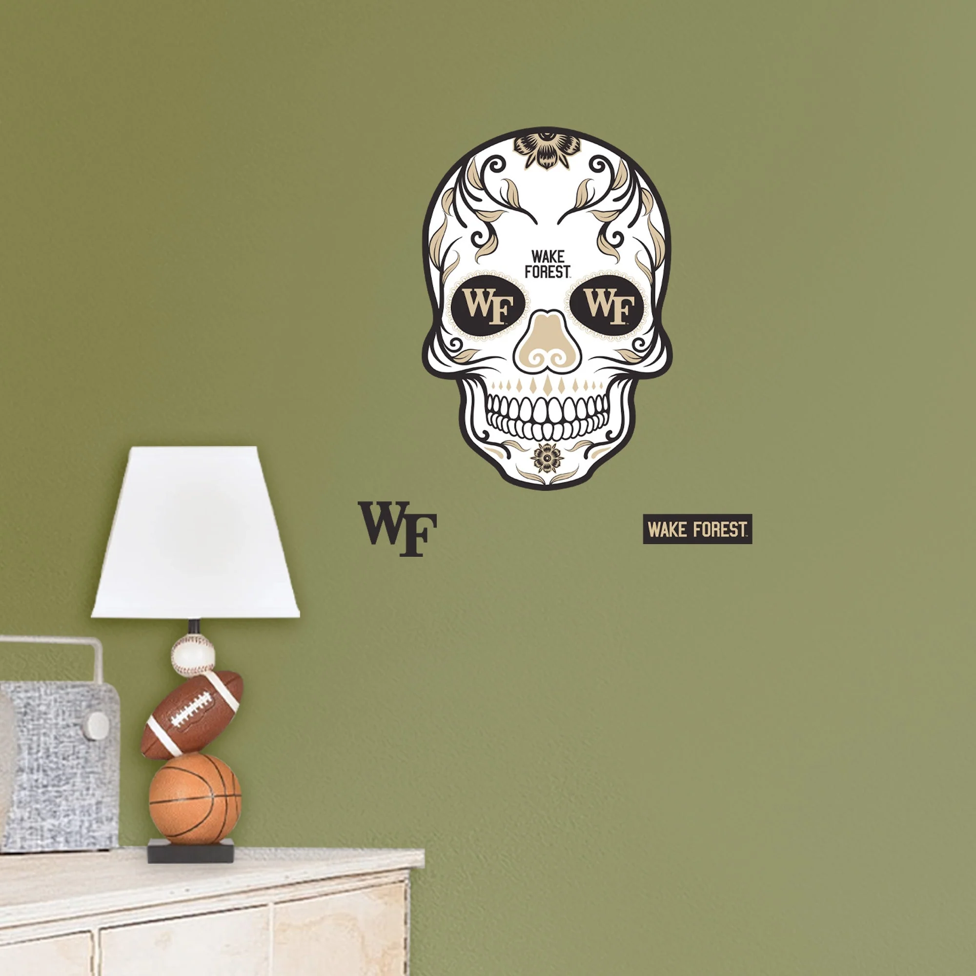 Wake Forest Demon Decons - RealBig Sugar Skull Collection - Official NCAA - Reusable Vinyl Wall Decals - Image 11