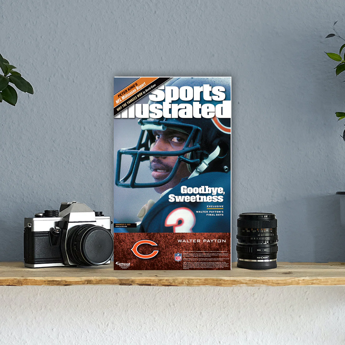 Walter Payton - November 1999 Sports Illustrated Cover - Mini Stand Out - Official NFL - Chicago Bears - Cardstock Cutout