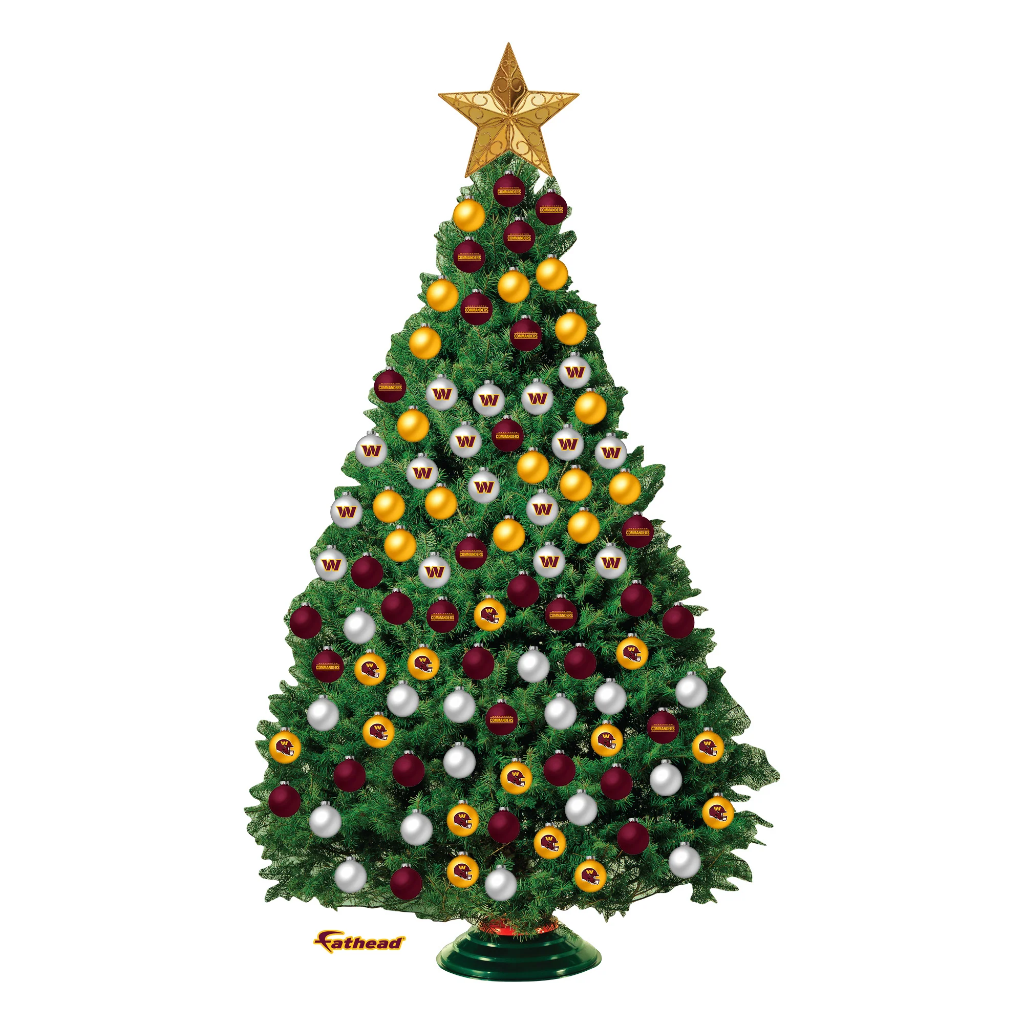 Washington Commanders - Decorate Your Own Christmas Tree - Official NFL - Reusable Vinyl Wall Decals - Image 2