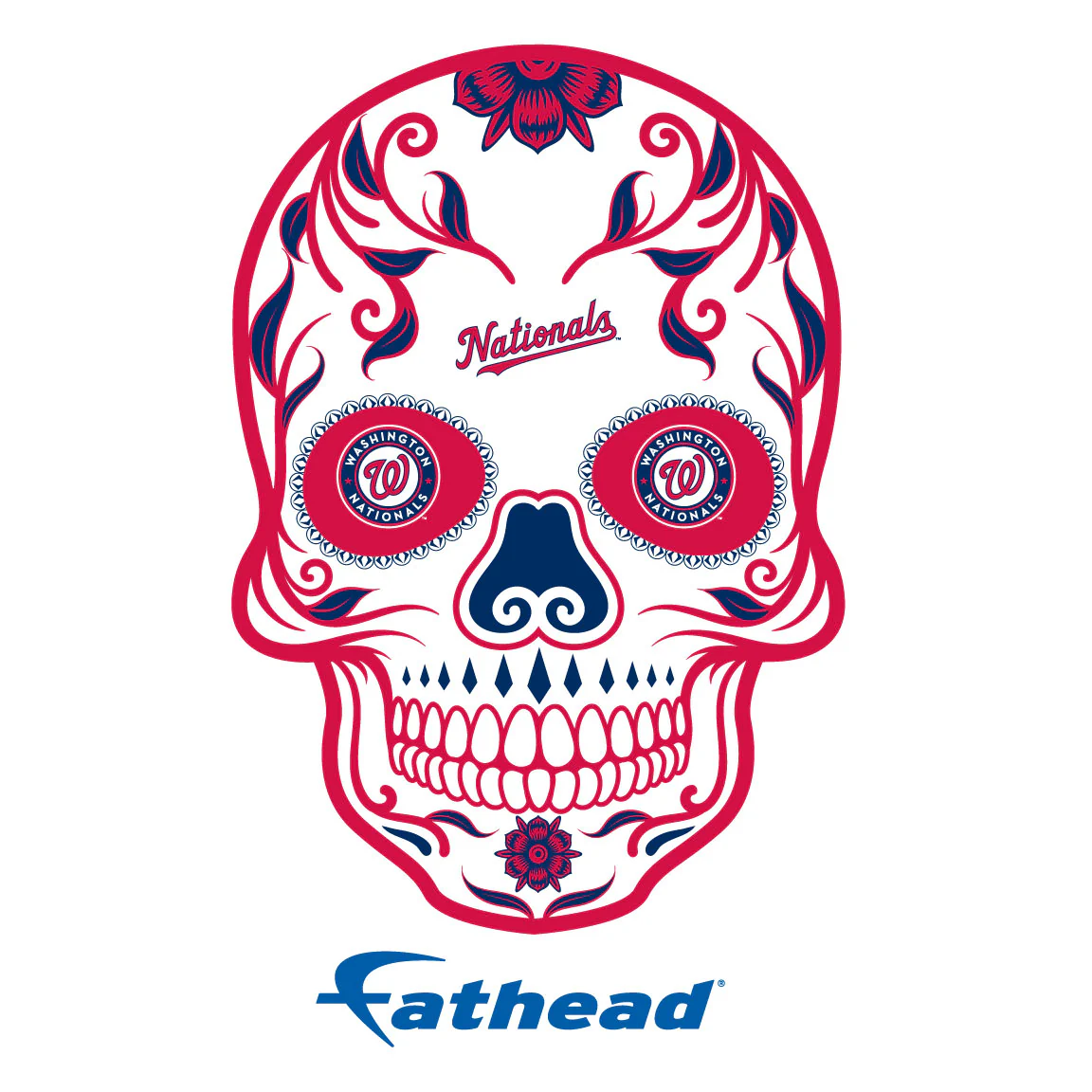 Washington Nationals - 5 Sugar Skull Logo Minis (Mixed Sizes) - Official MLB - Reusable Vinyl Decals - Image 3