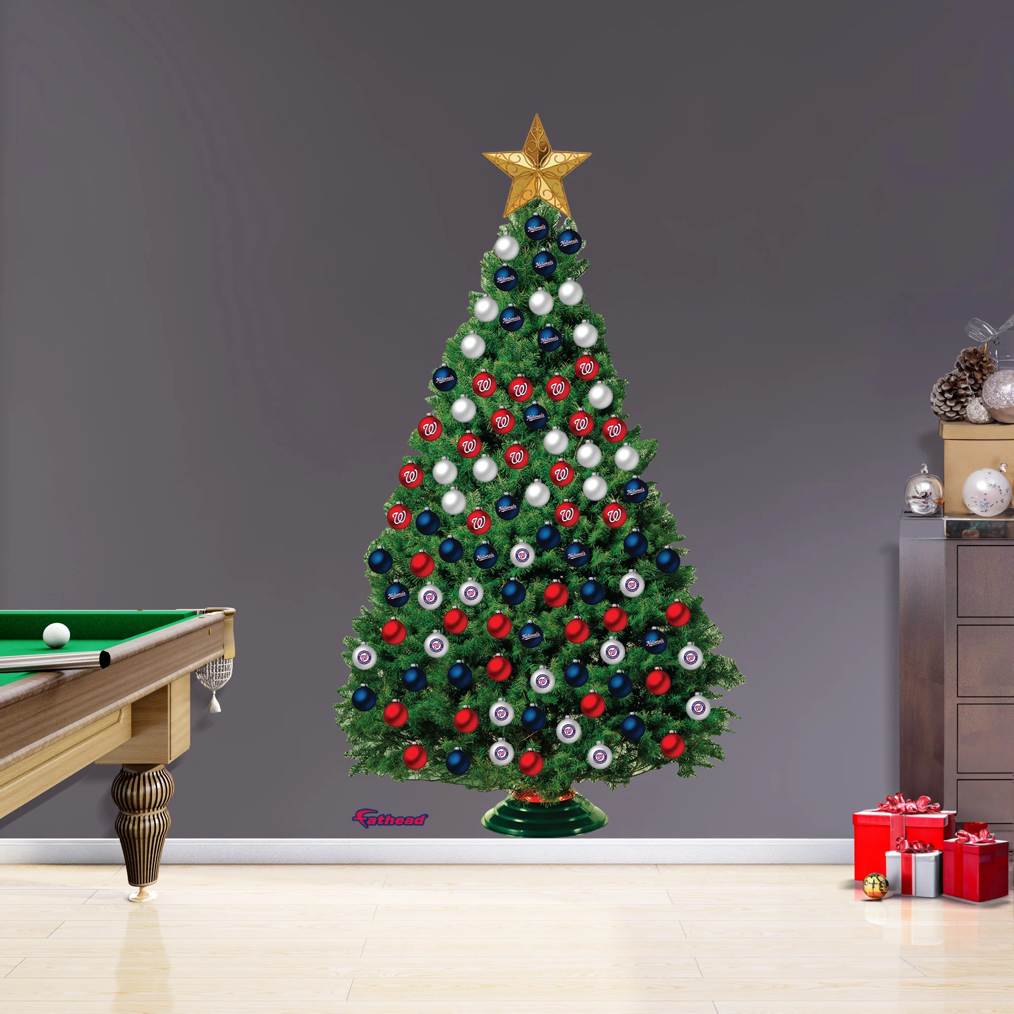 Washington Nationals - Decorate Your Own Christmas Tree - Official MLB - Reusable Vinyl Wall Decals