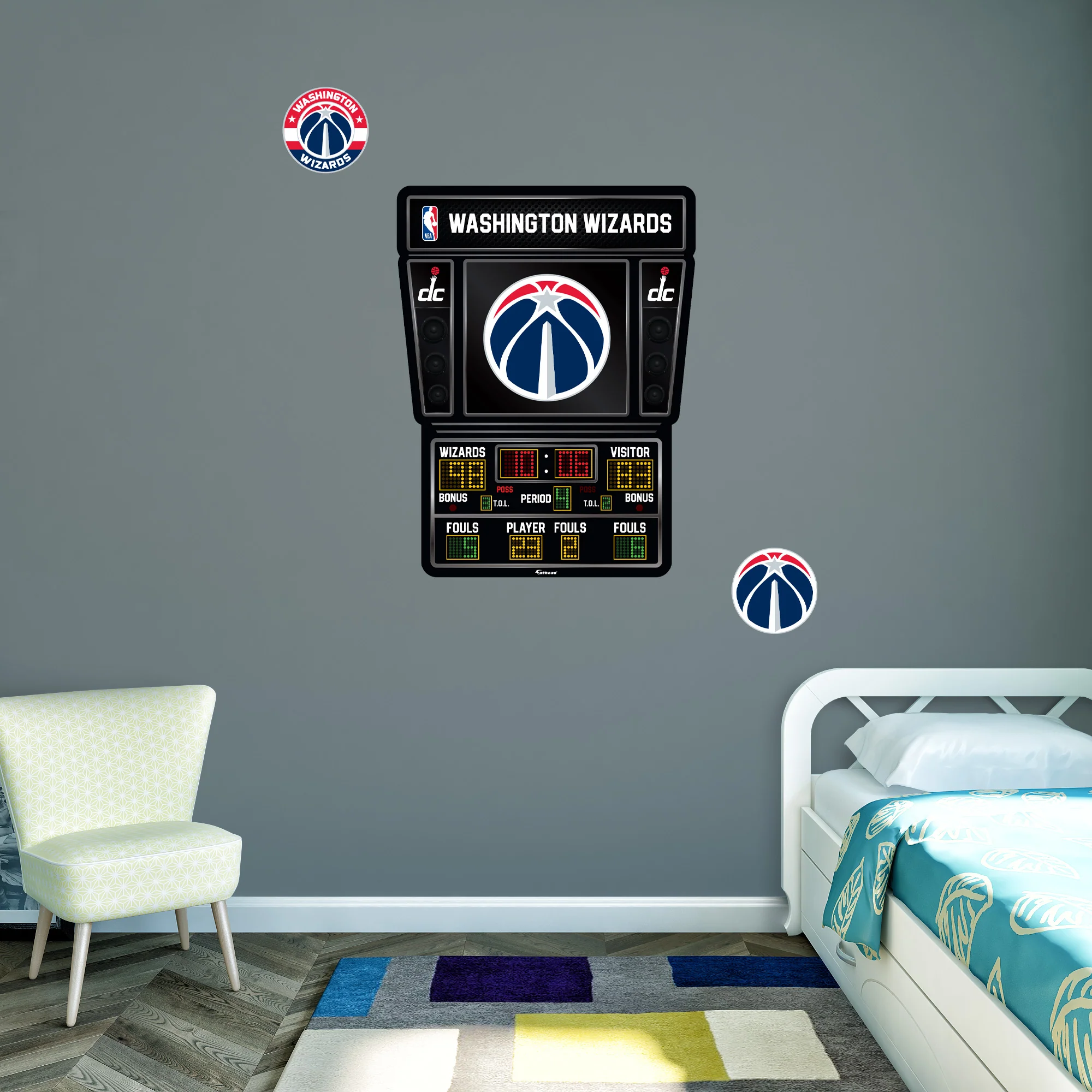 Washington Wizards - RealBig Scoreboard Collection - Official NBA - Washington Wizards - Reusable Vinyl Wall Decals - Image 5