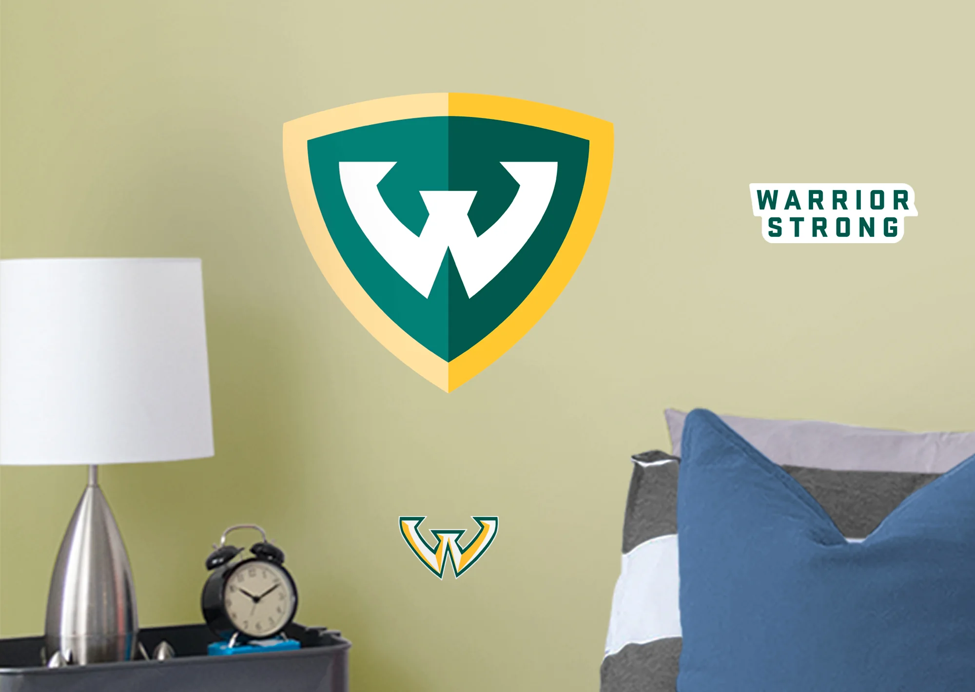 Wayne State Warriors - RealBig Logo Collection - Official NCAA - Reusable Vinyl Wall Decals - Image 3