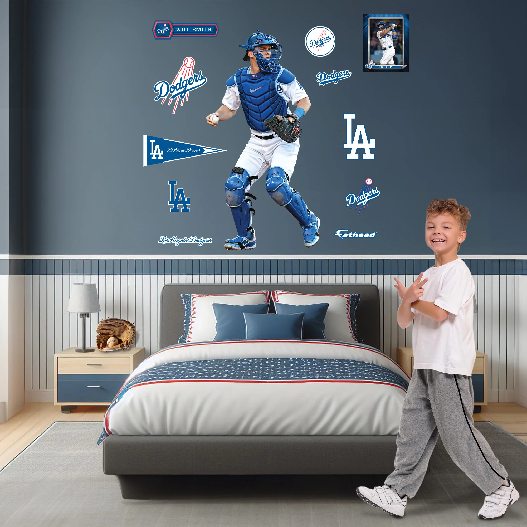 Will Smith - RealBig Collection - Official MLB - Los Angeles Dodgers - Reusable Vinyl Wall Decals - Image 3