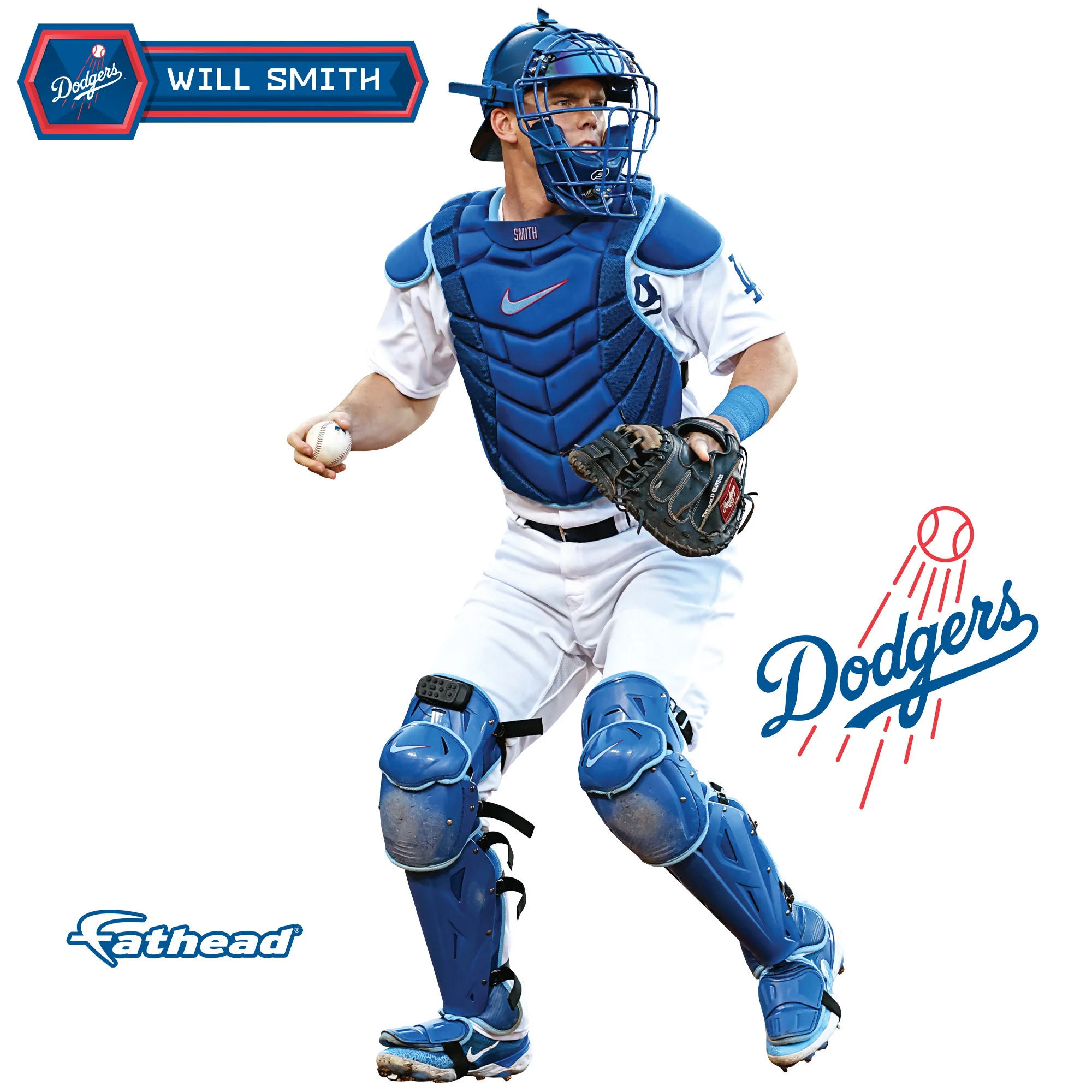 Will Smith - RealBig Collection - Official MLB - Los Angeles Dodgers - Reusable Vinyl Wall Decals - Image 8
