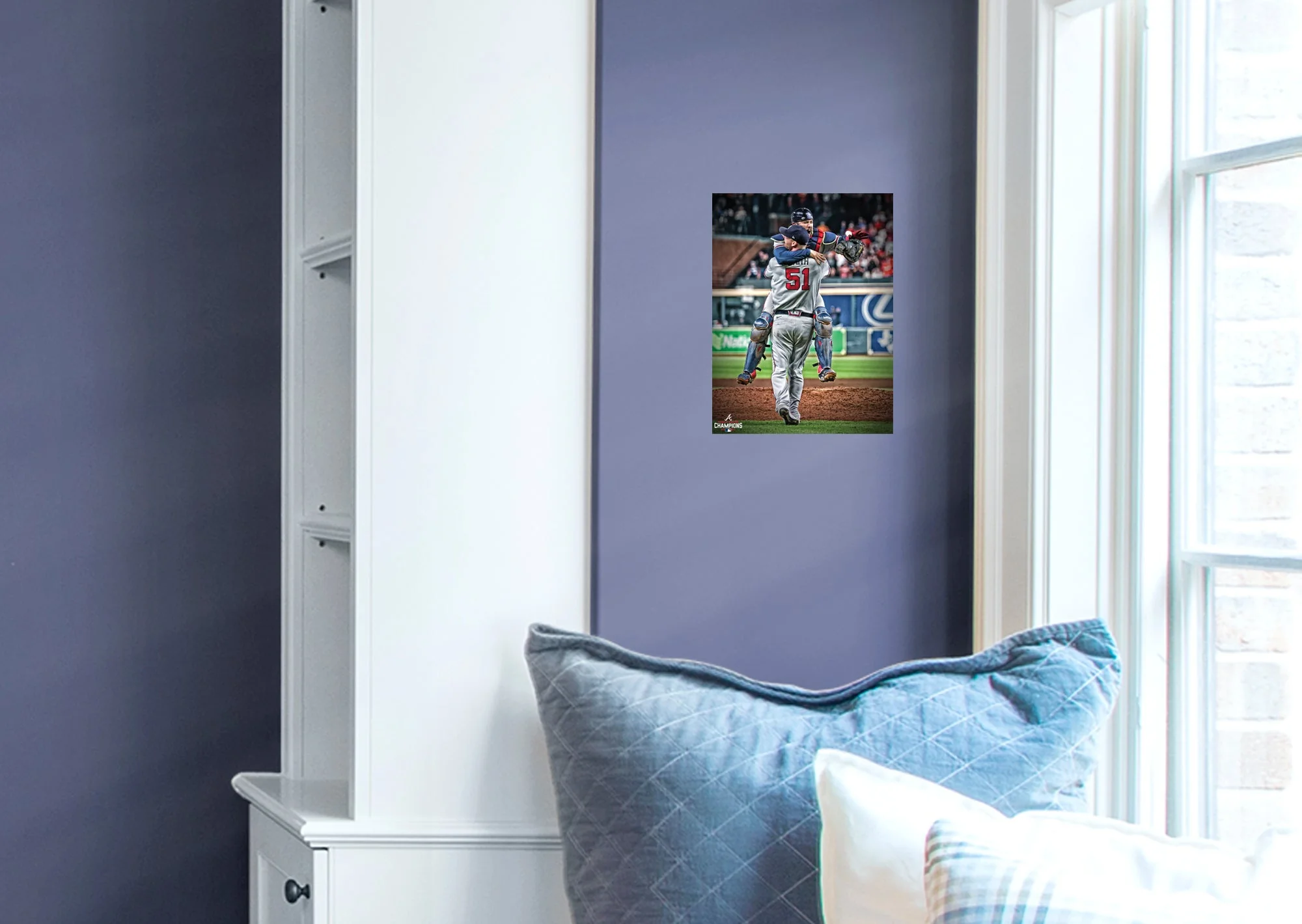 Will Smith and Travis d'Arnaud - 2021 World Series Celebration - Peel & Stick Poster - Official MLB - Atlanta Braves - Reusable Vinyl Wall Decal - Image 6