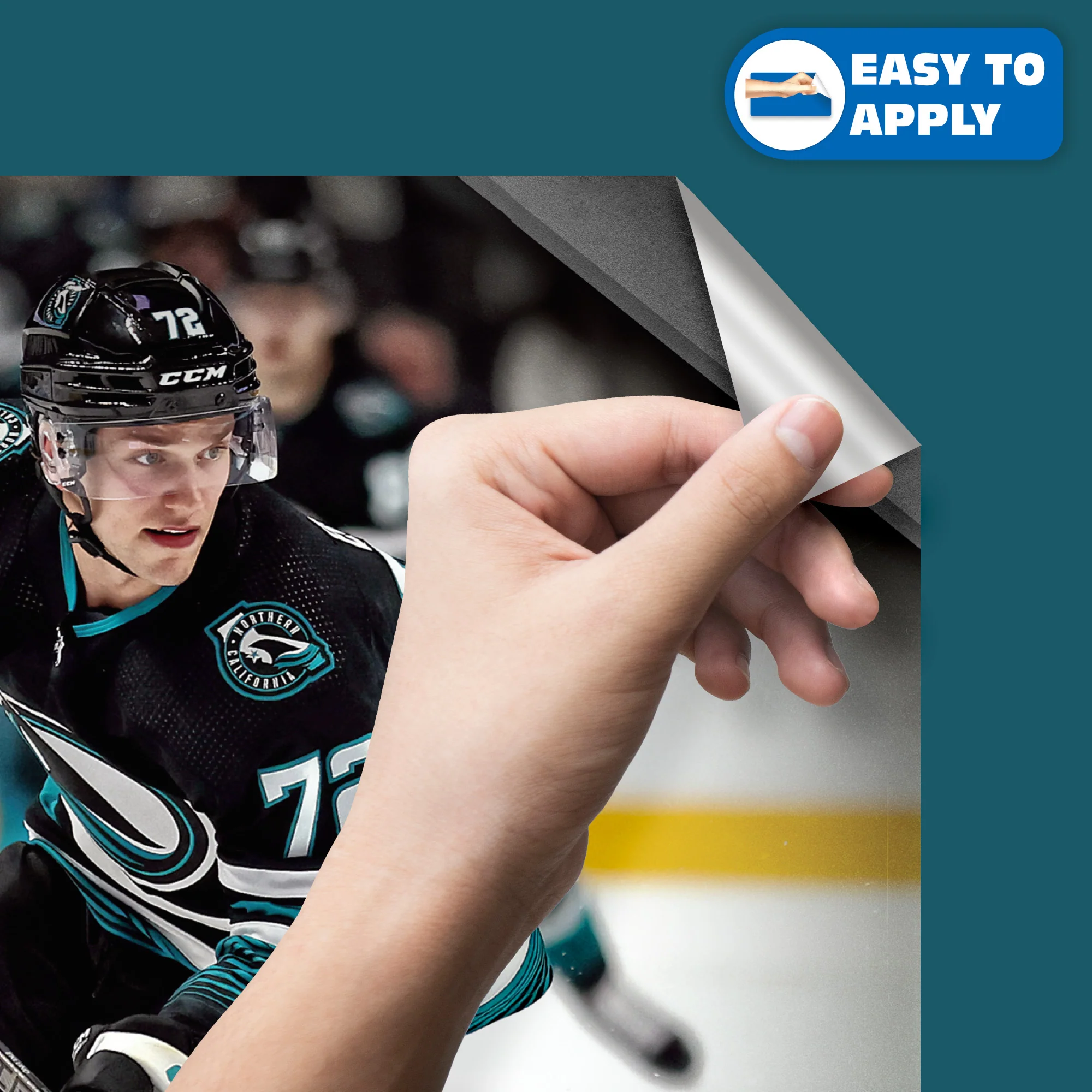 William Eklund - RealBig Collection - Official NHL - San Jose Sharks - Reusable Vinyl Wall Decals - Image 4